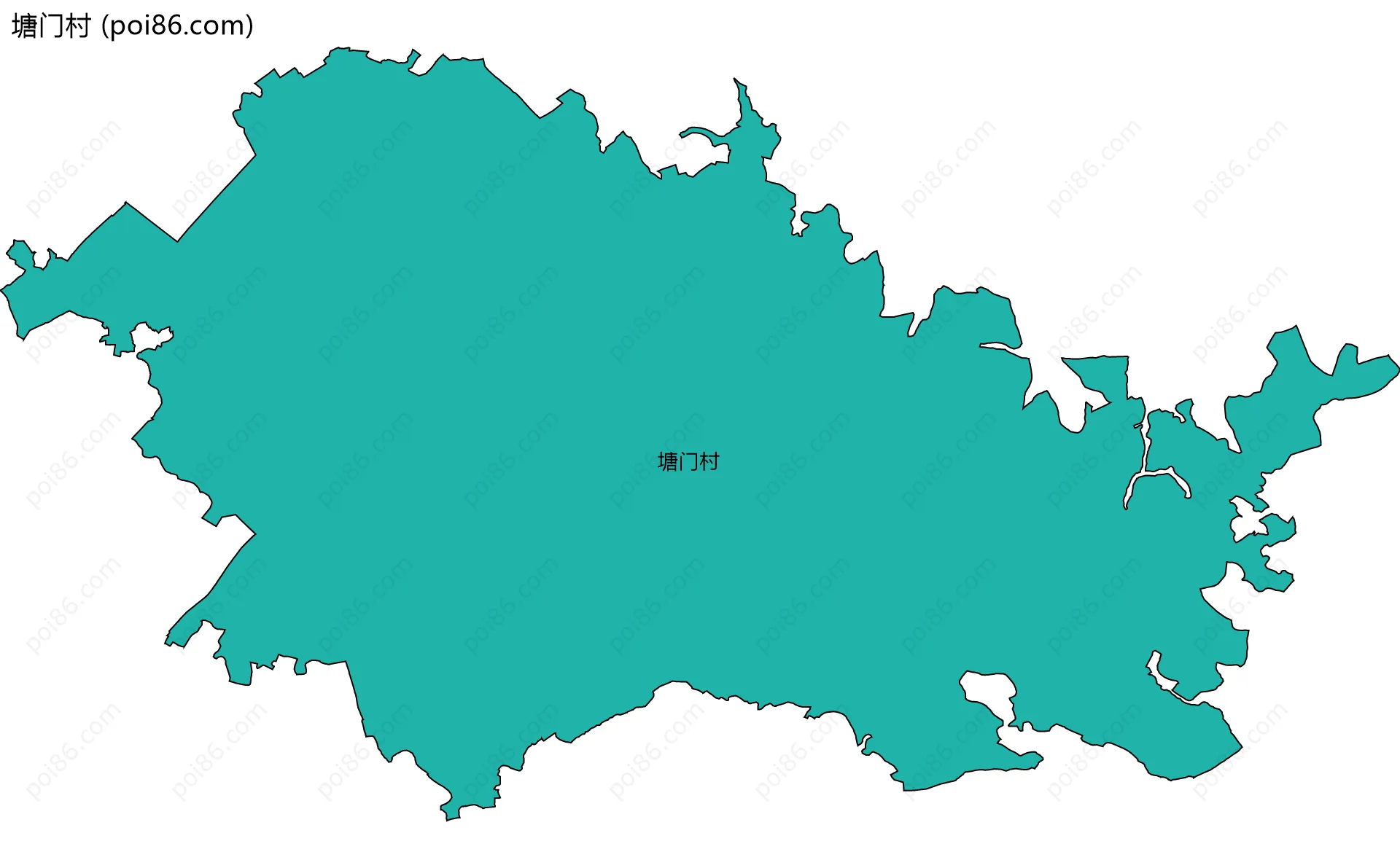 塘门村边界地图