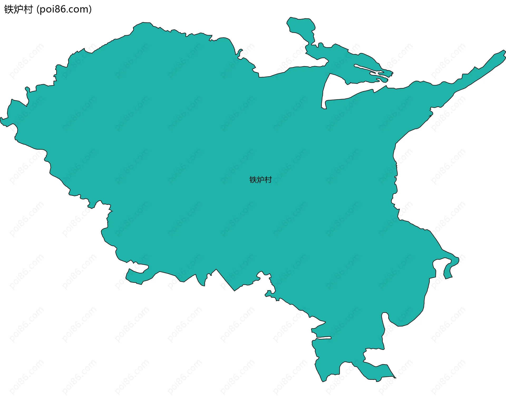 铁炉村边界地图