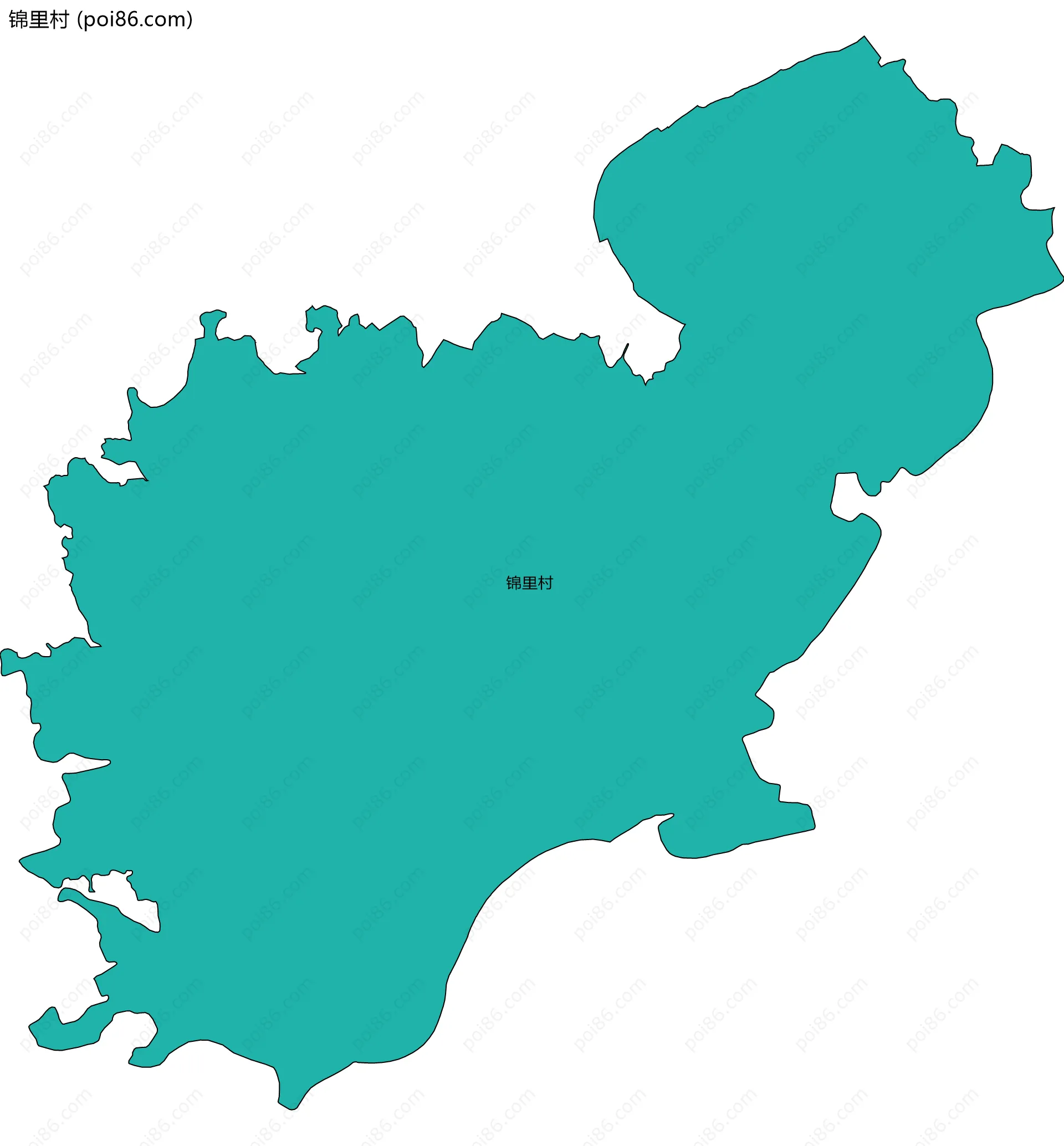 锦里村边界地图
