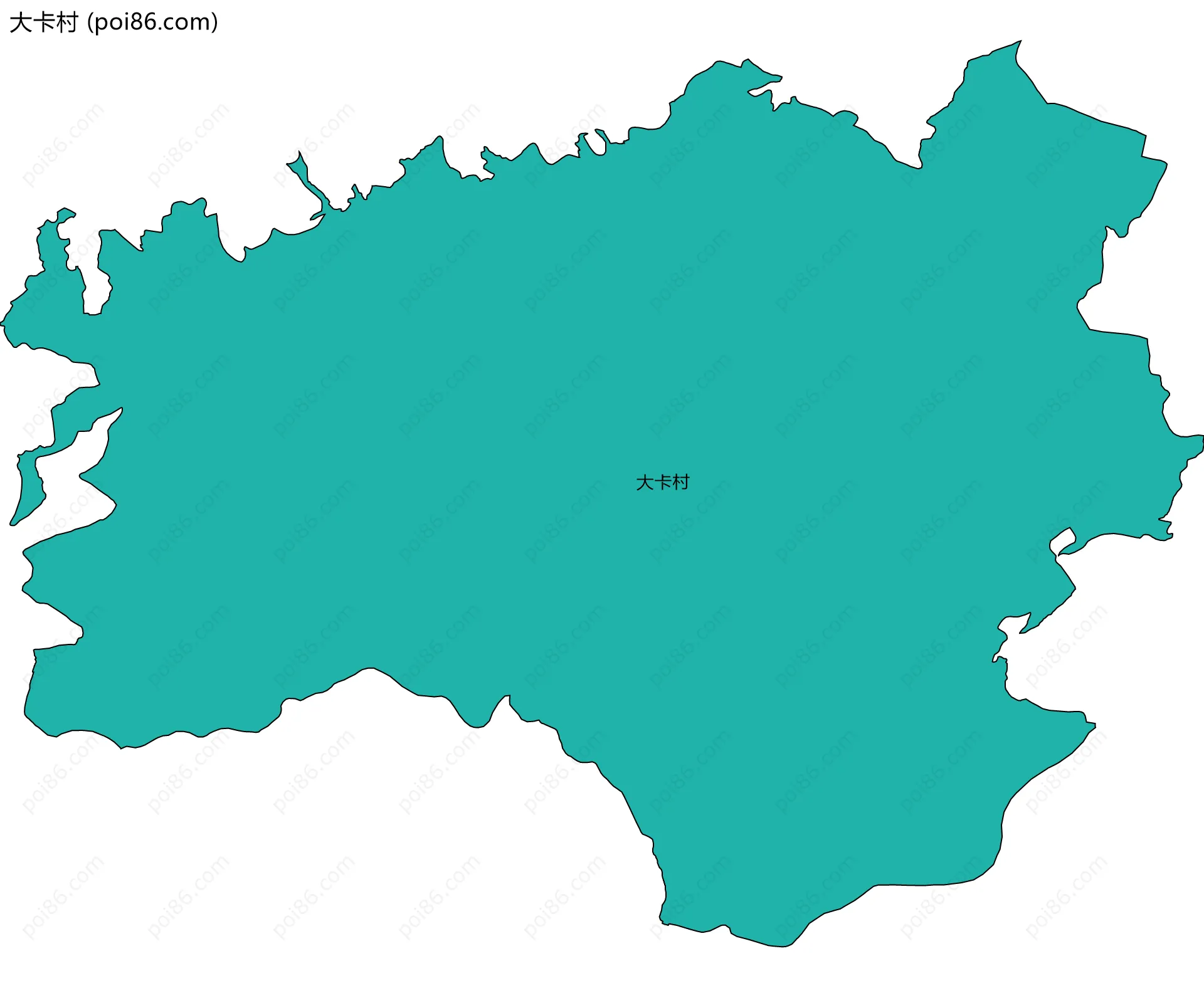 大卡村边界地图