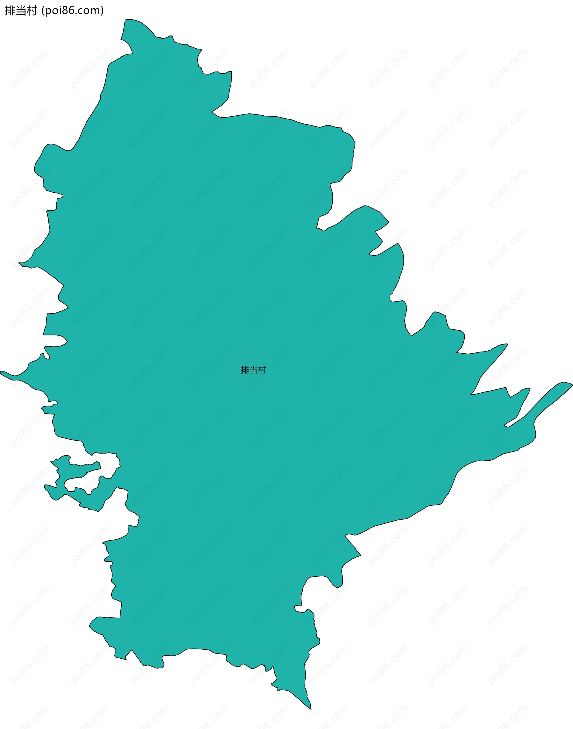 排当村边界地图