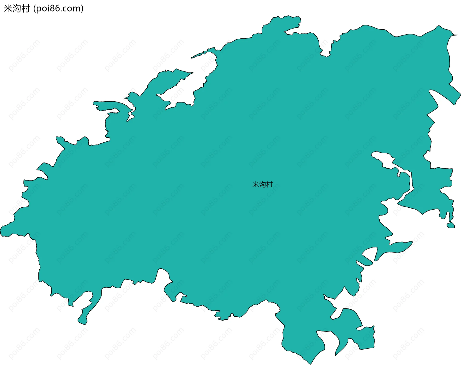 米沟村边界地图