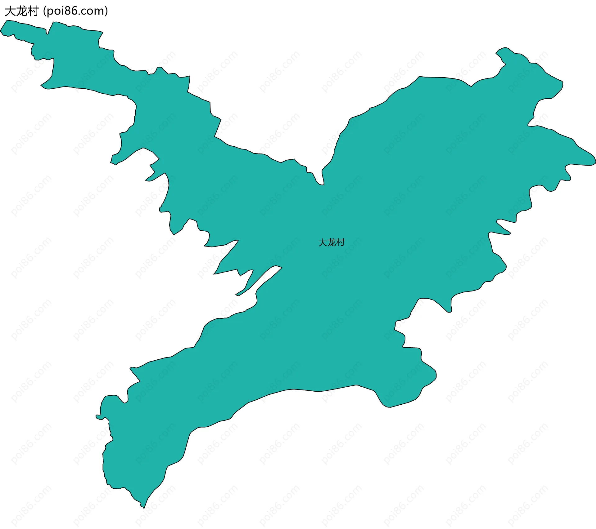 大龙村边界地图