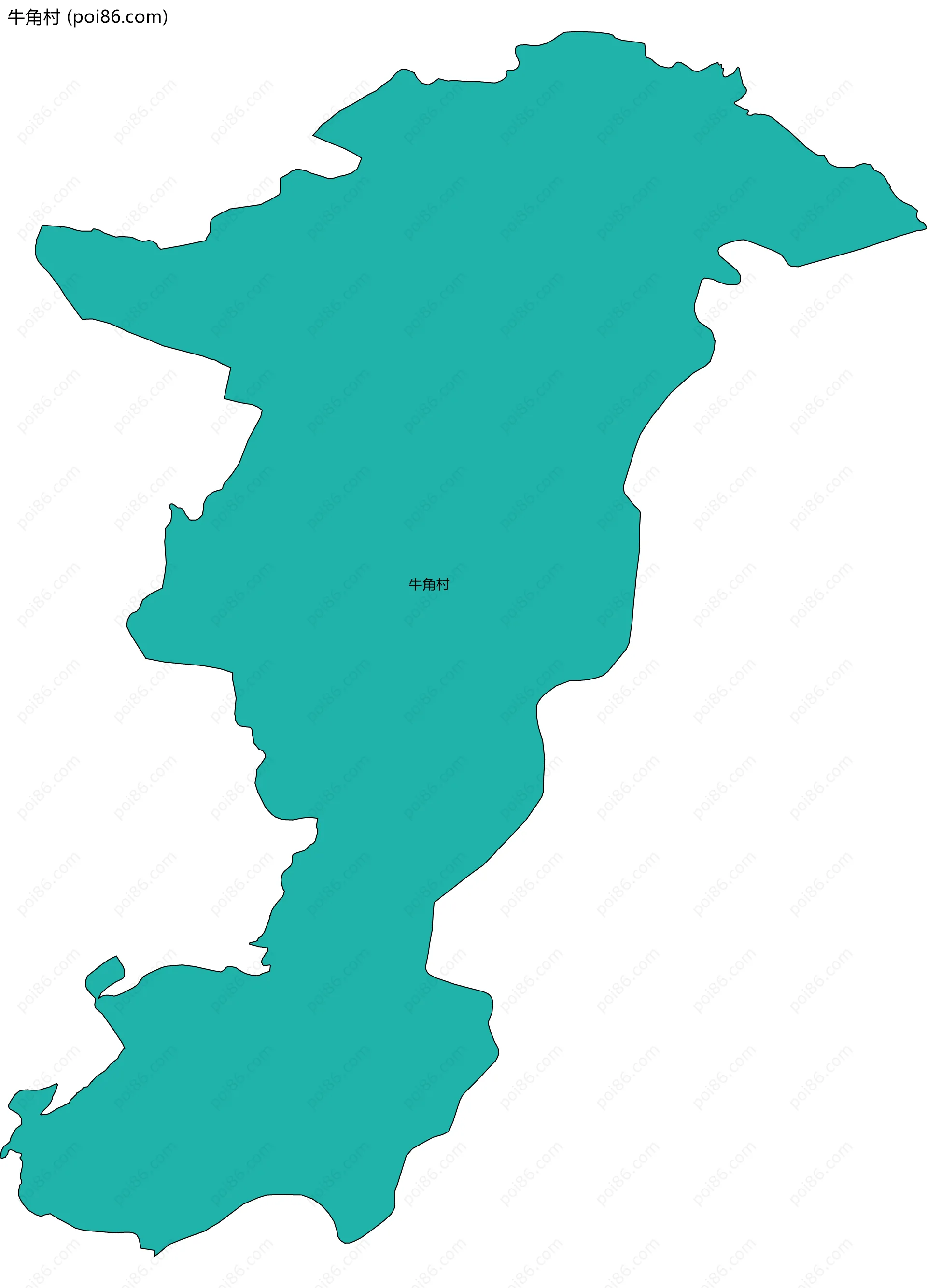 牛角村边界地图