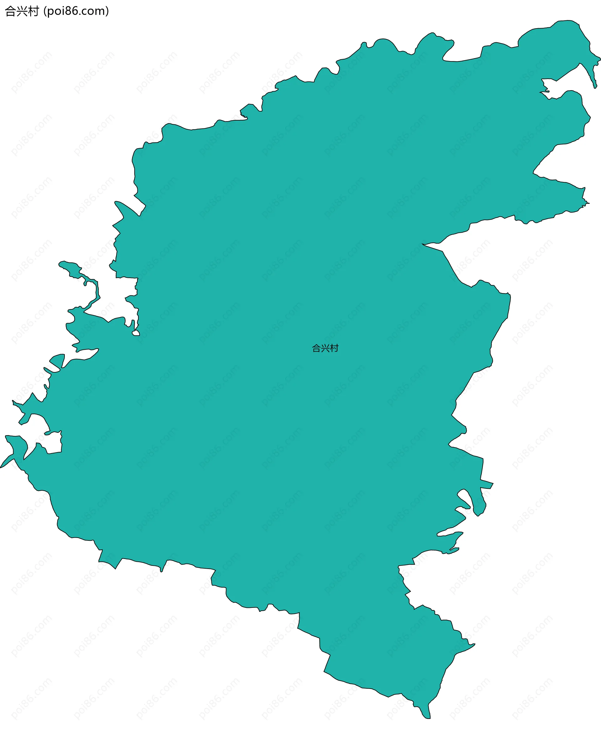 合兴村边界地图