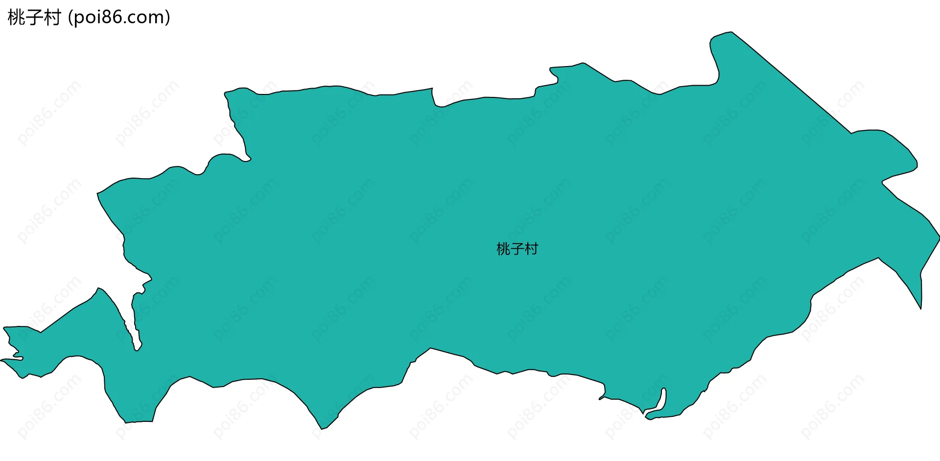 桃子村边界地图