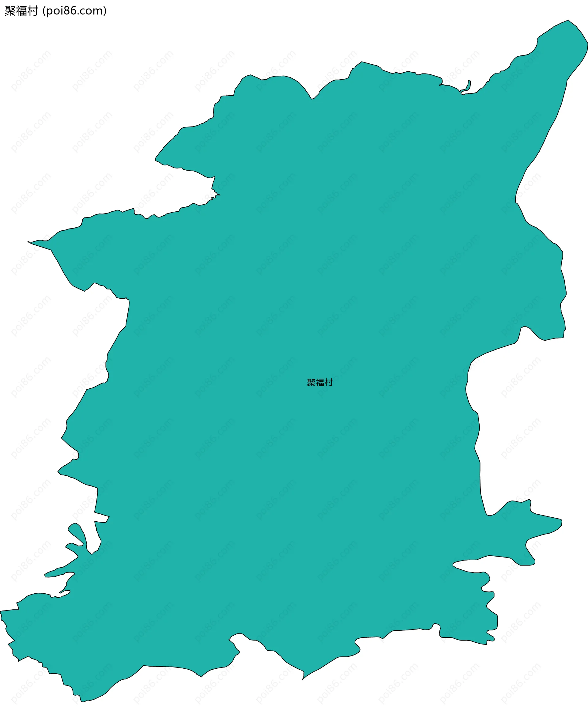 聚福村边界地图