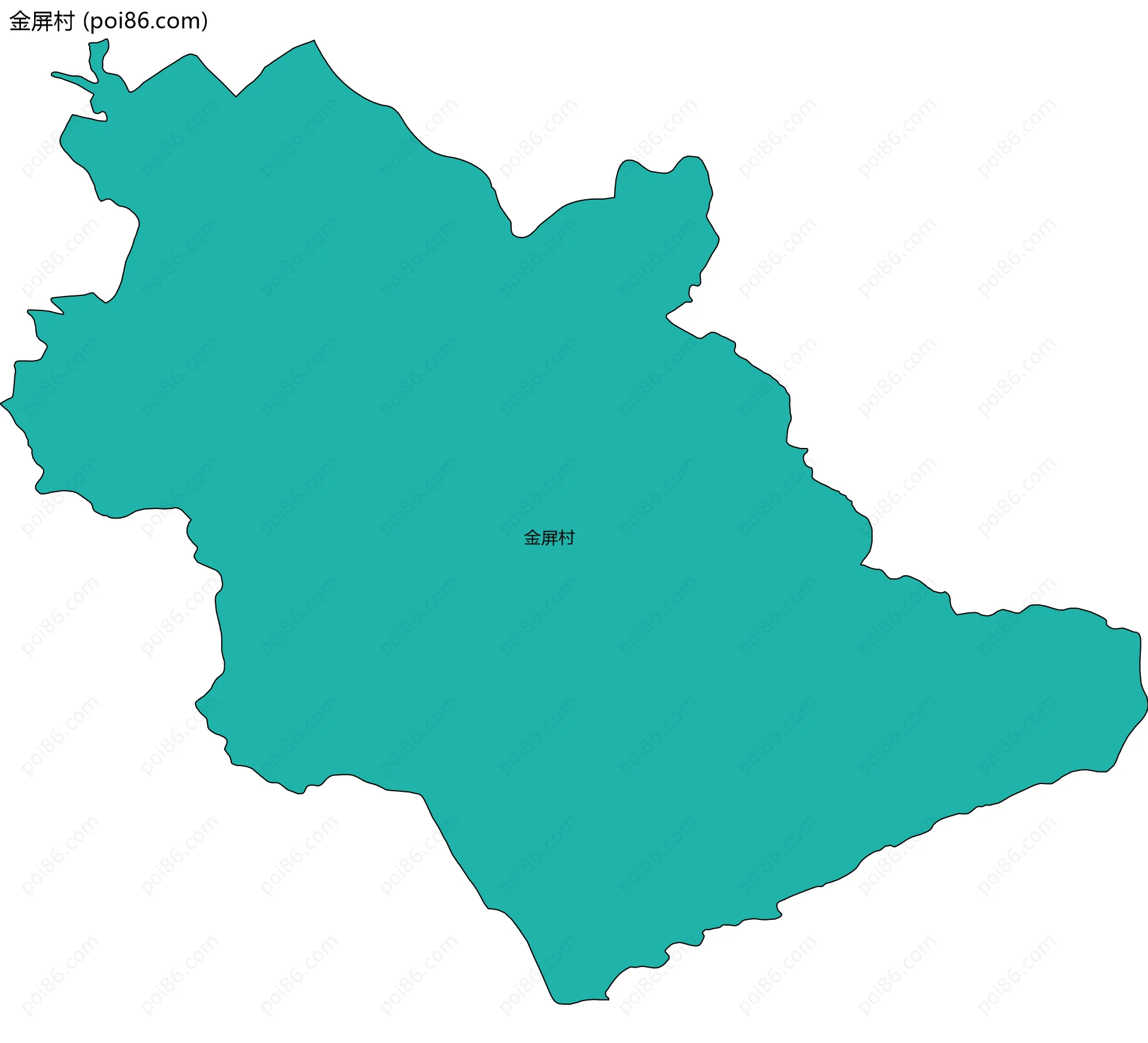 金屏村边界地图