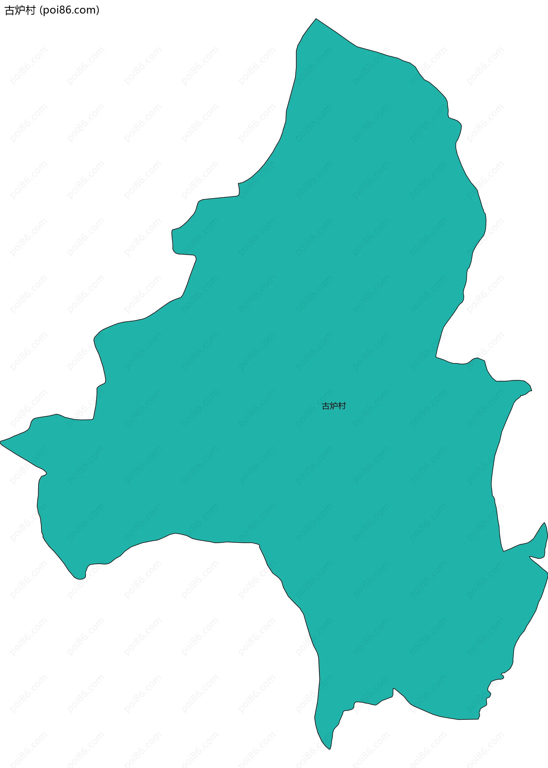 古炉村边界地图