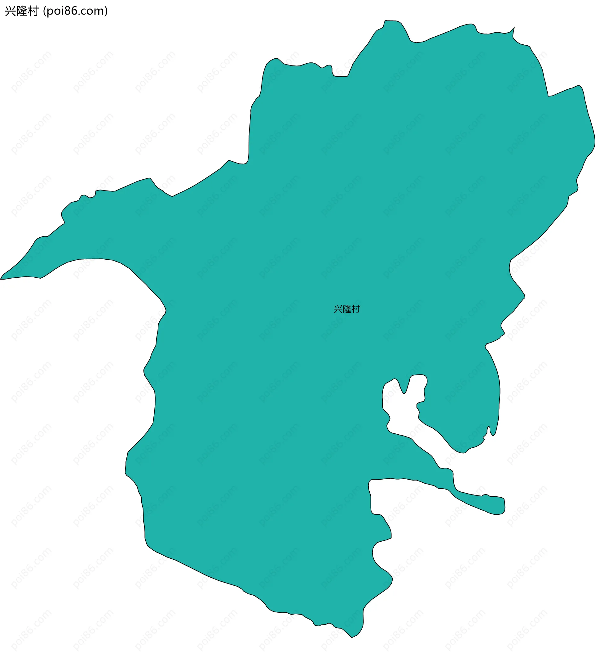 兴隆村边界地图