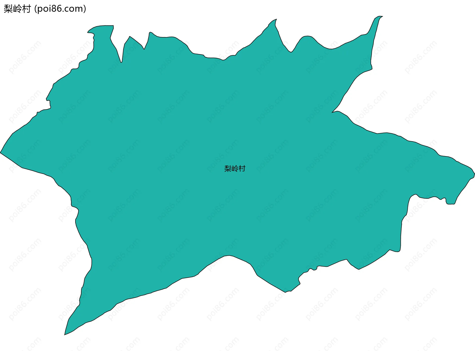 梨岭村边界地图