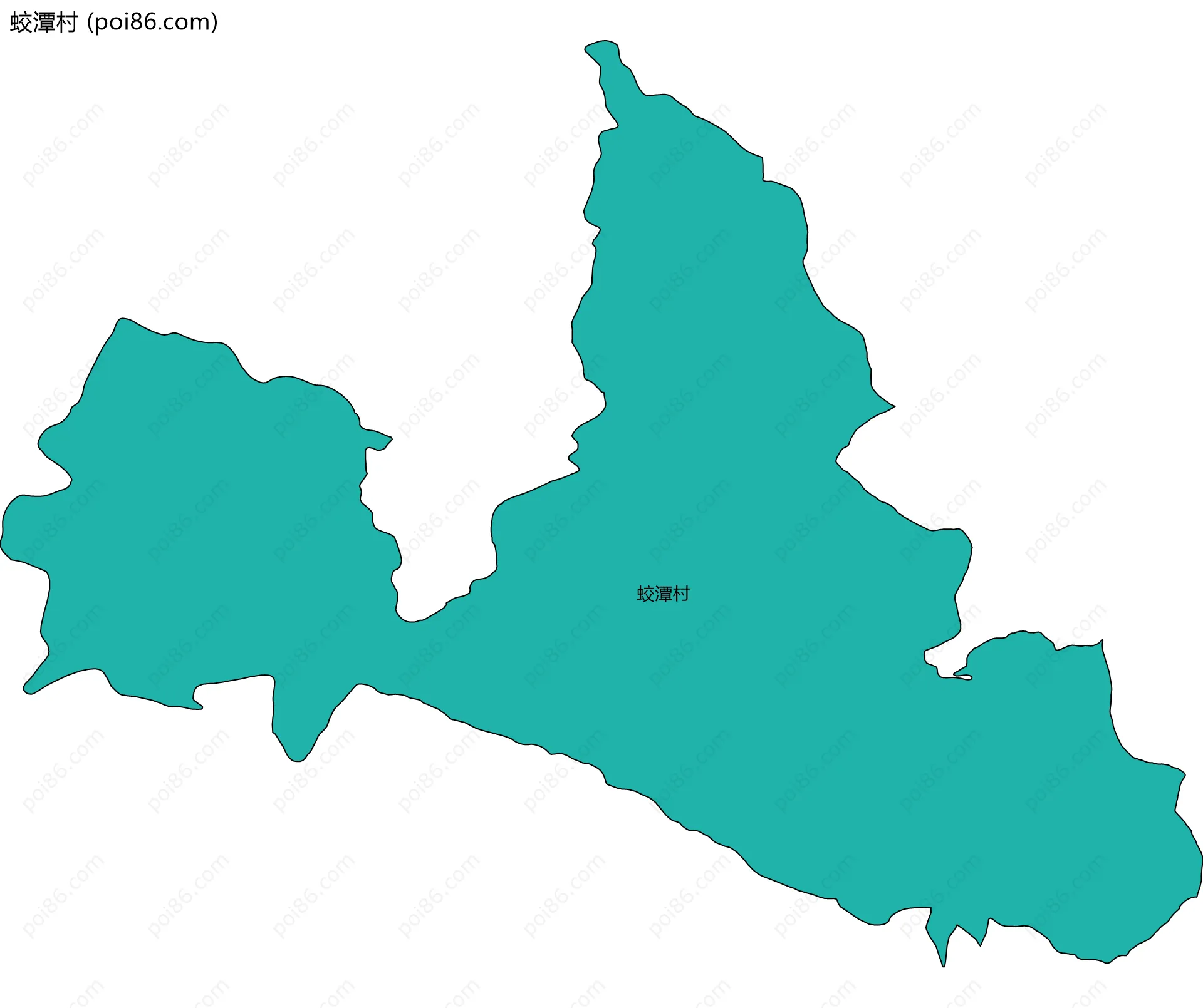 蛟潭村边界地图