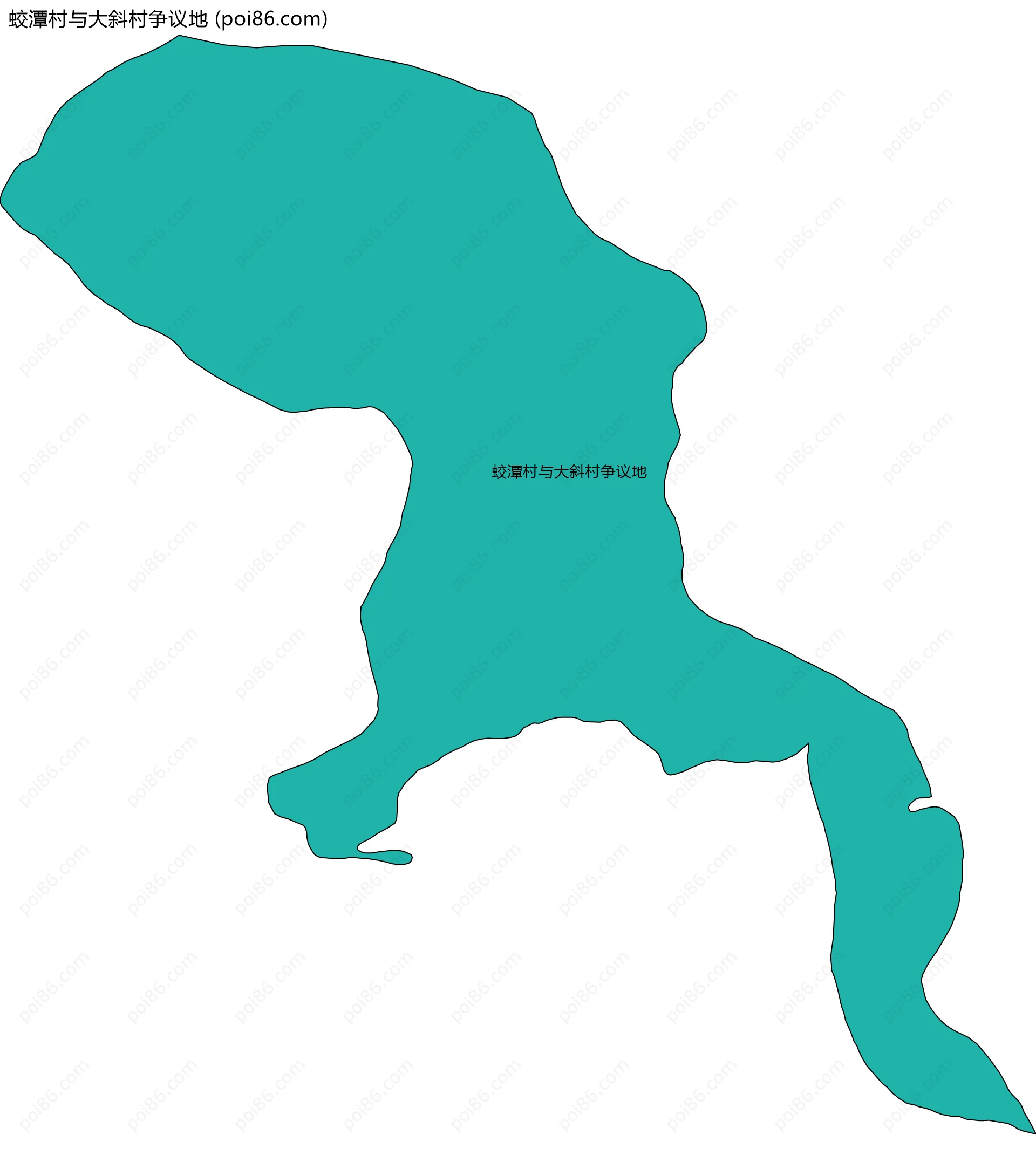 蛟潭村与大斜村争议地边界地图