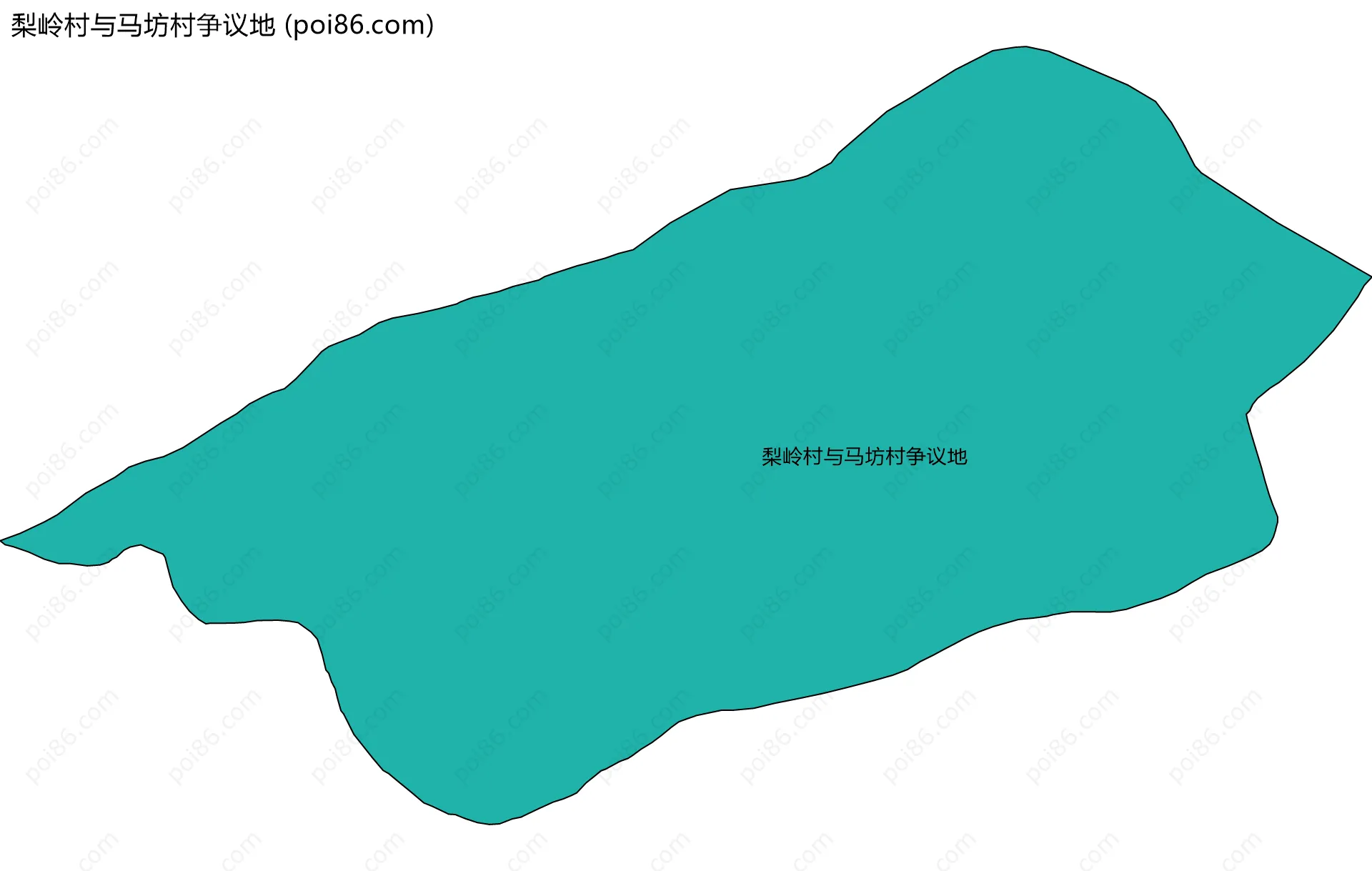 梨岭村与马坊村争议地边界地图