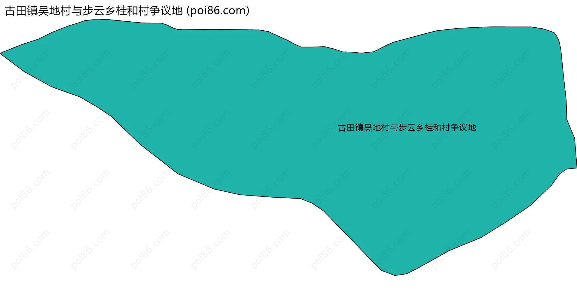 古田镇吴地村与步云乡桂和村争议地边界地图