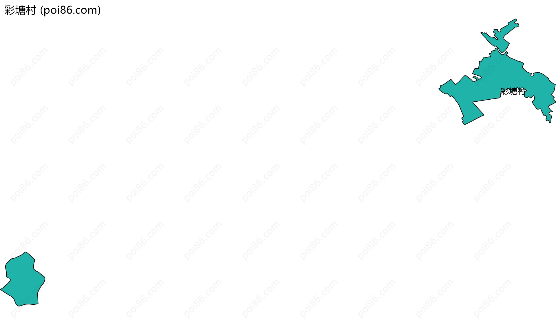 彩塘村边界地图