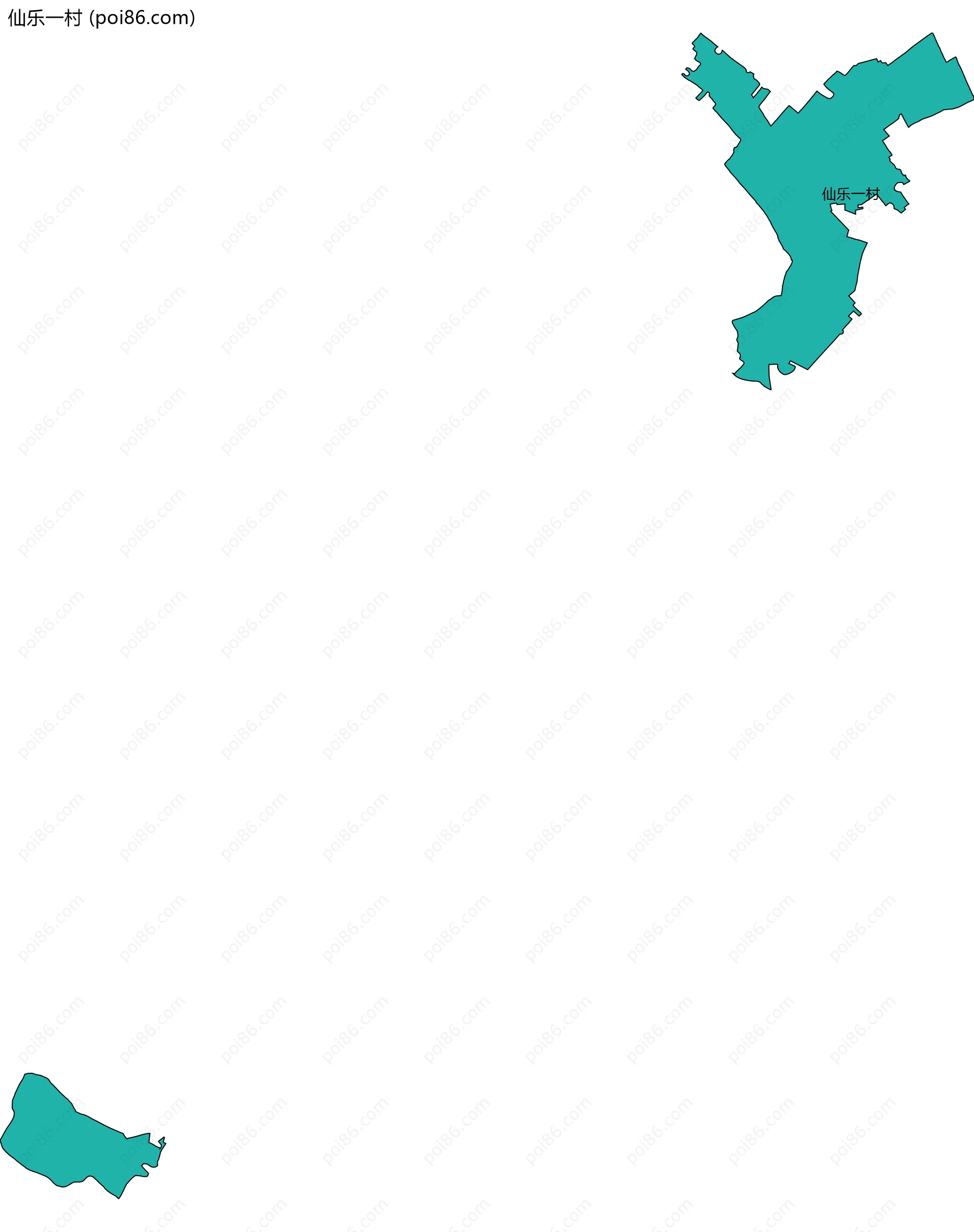 仙乐一村边界地图