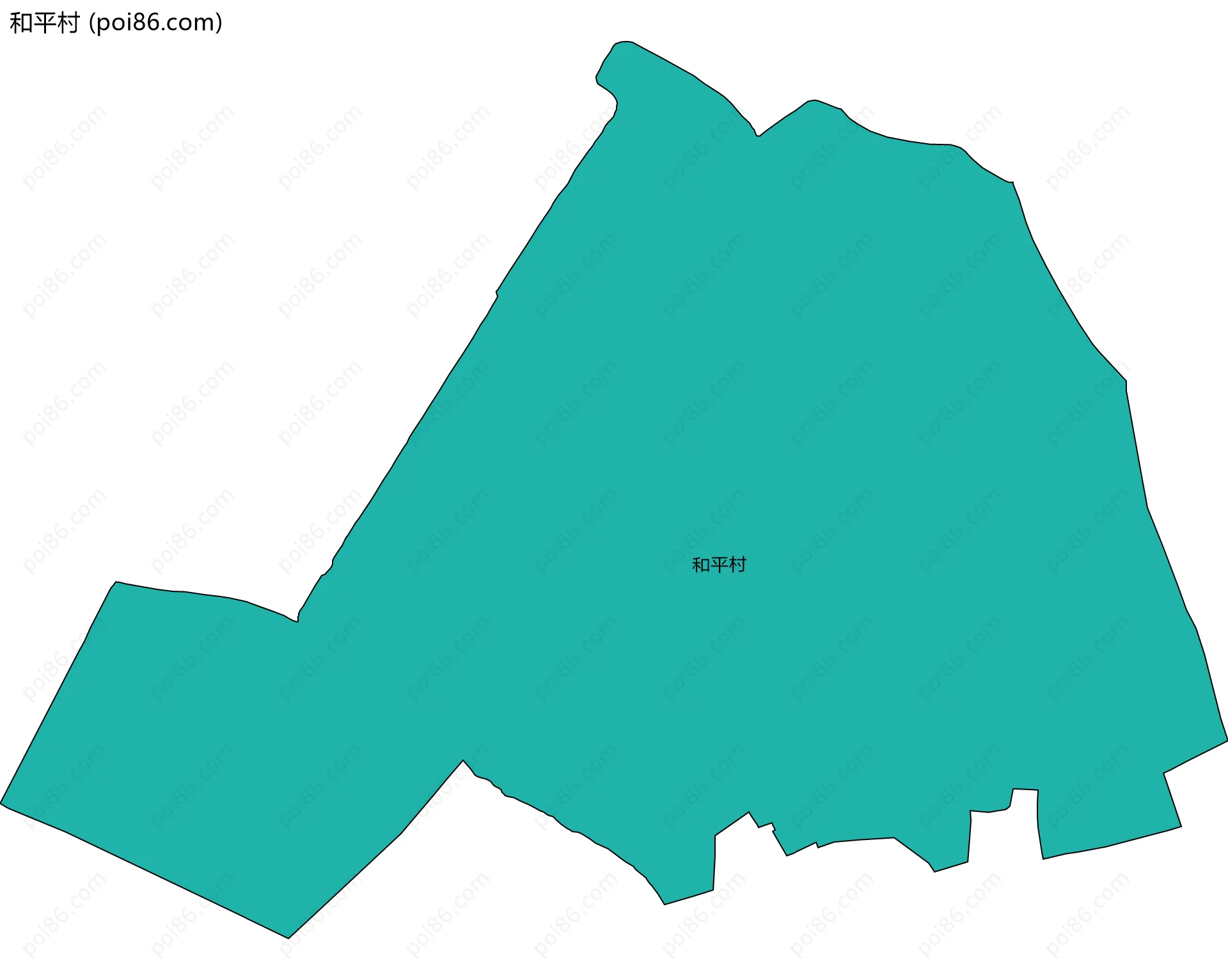 和平村边界地图