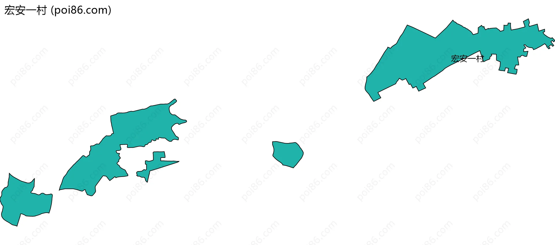 宏安一村边界地图