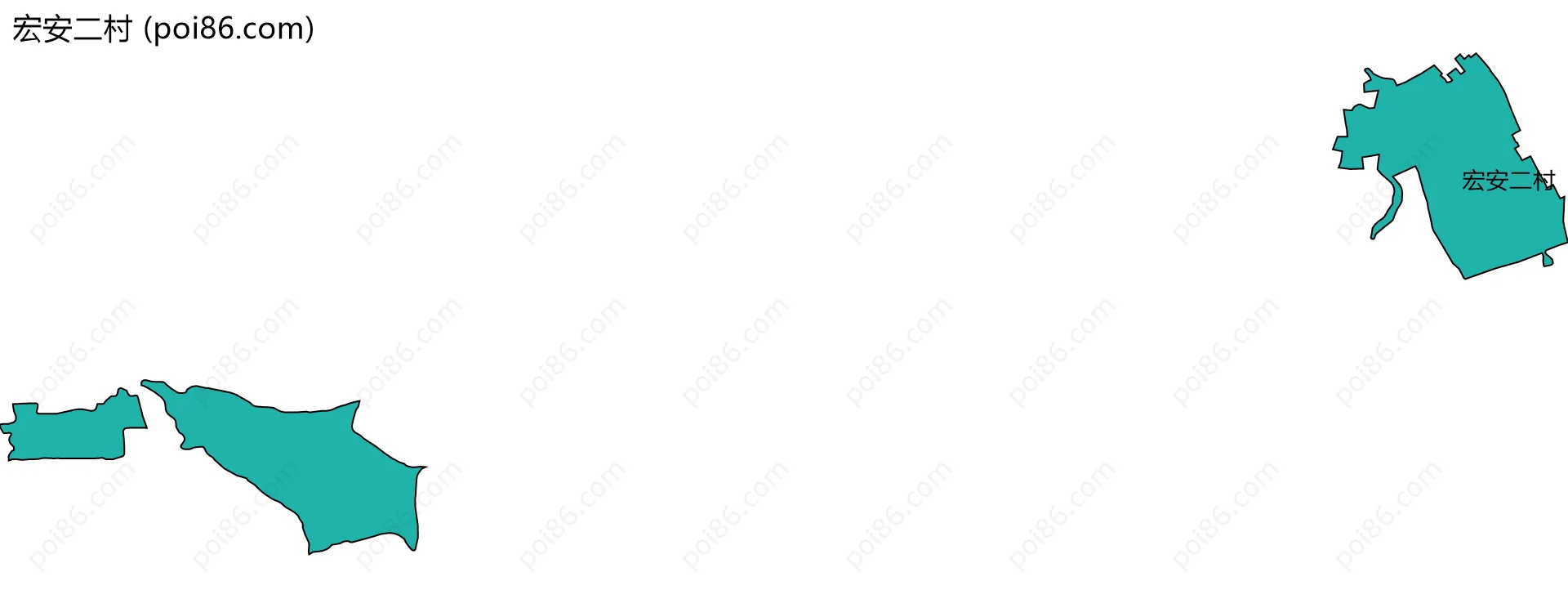 宏安二村边界地图