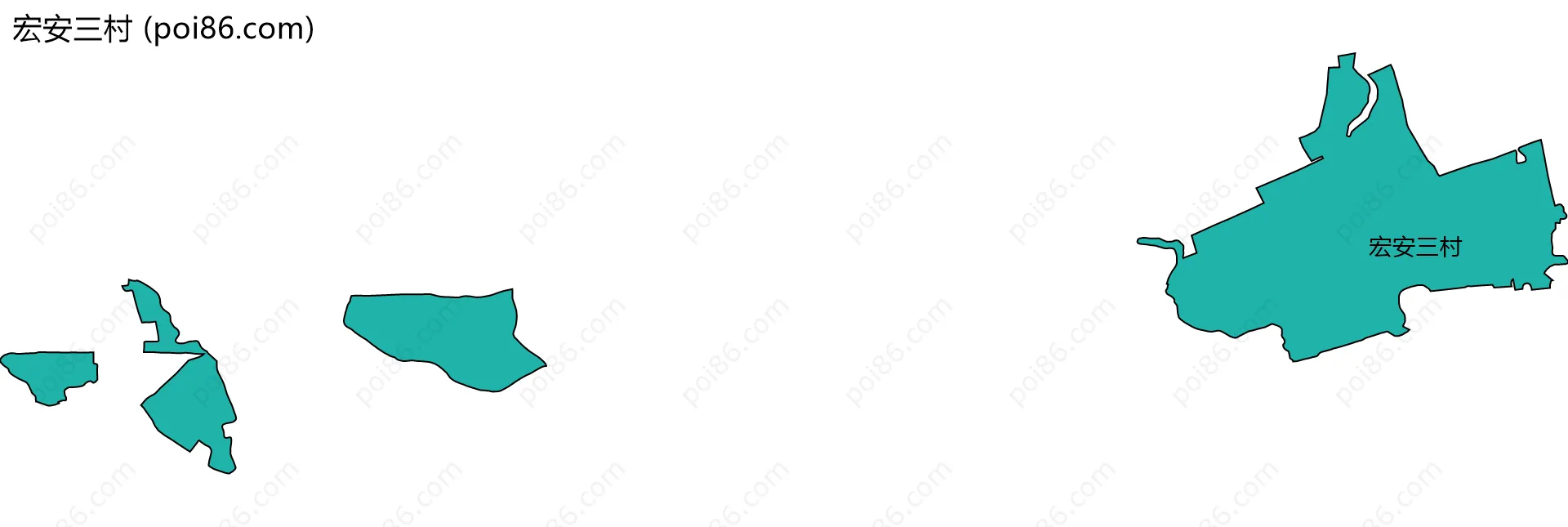 宏安三村边界地图