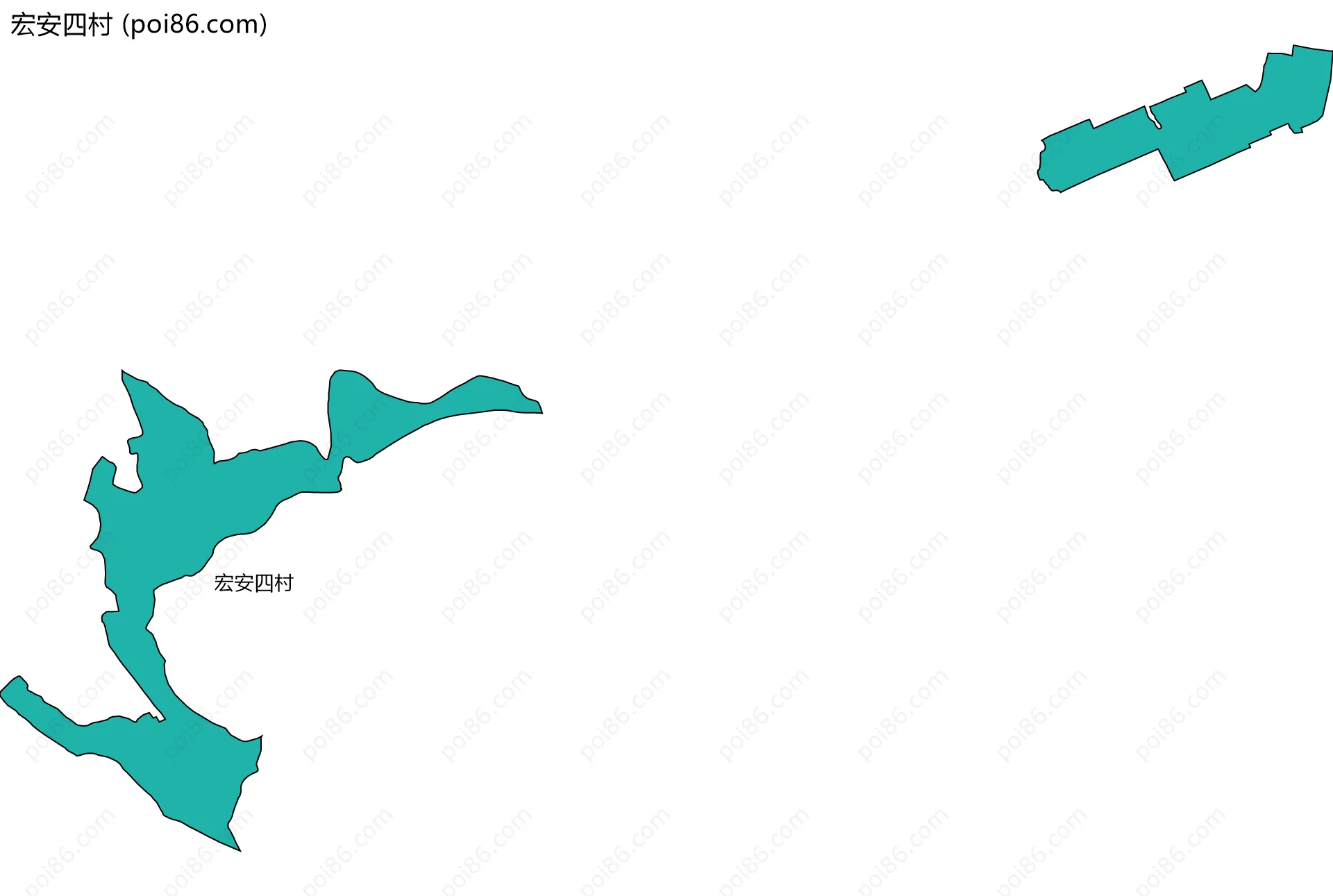 宏安四村边界地图