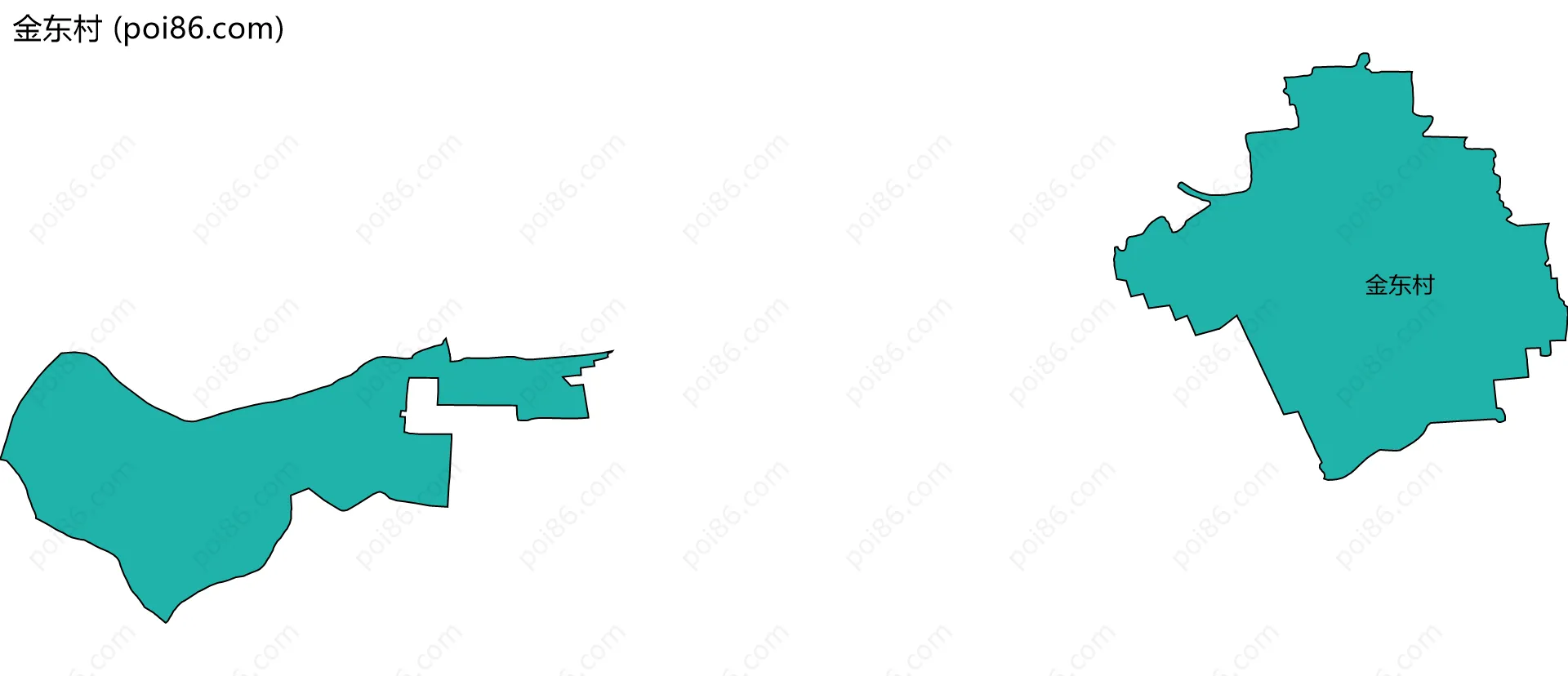 金东村边界地图