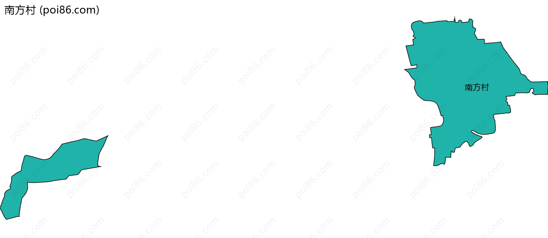 南方村边界地图