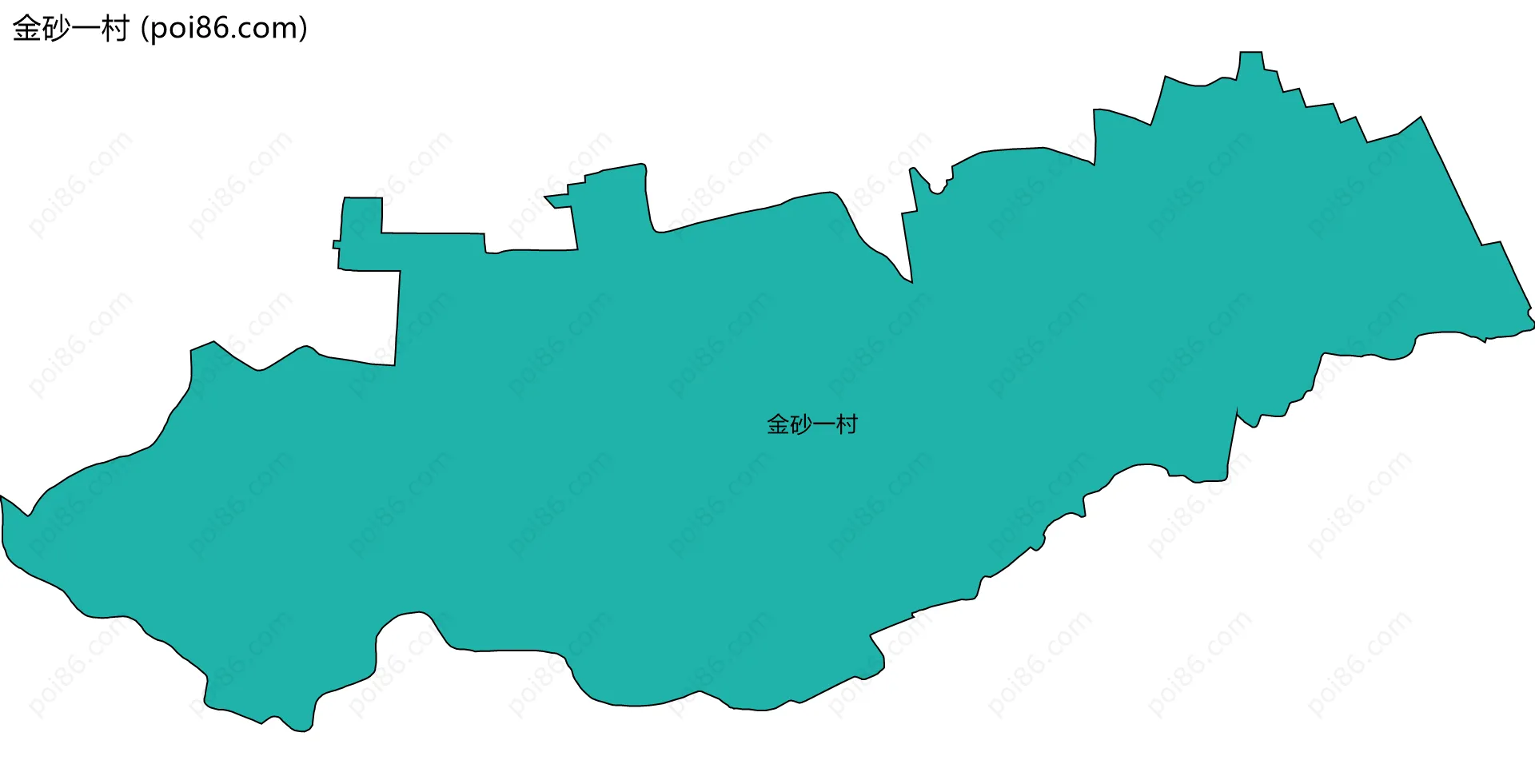 金砂一村边界地图