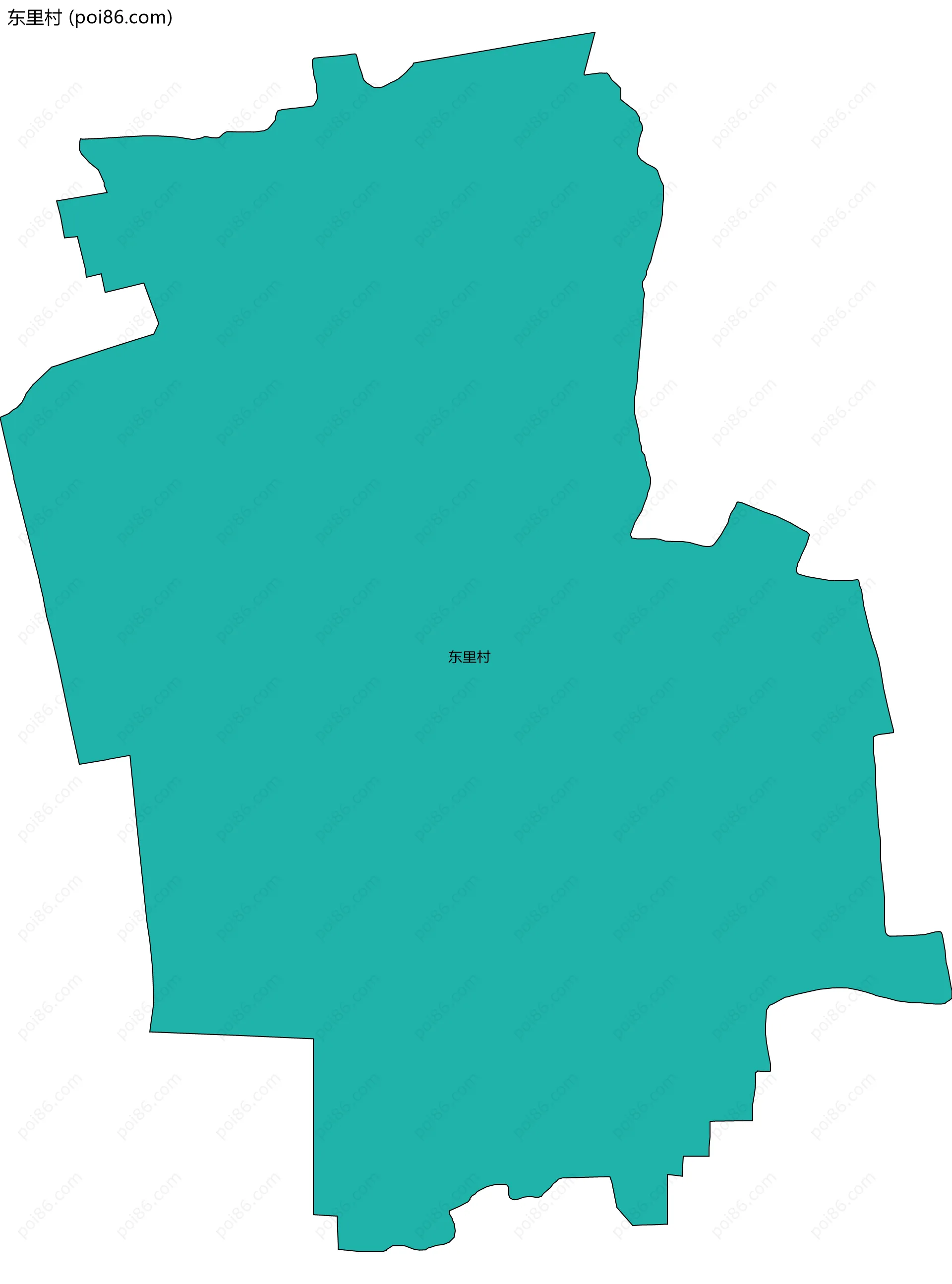 东里村边界地图