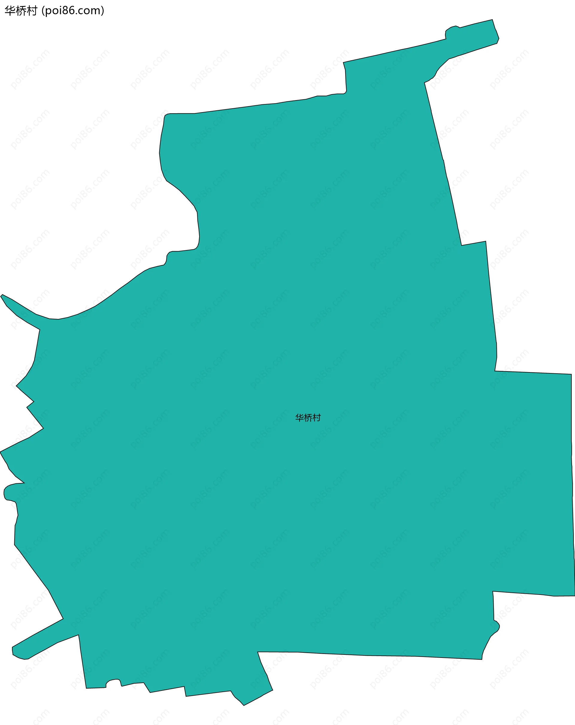 华桥村边界地图