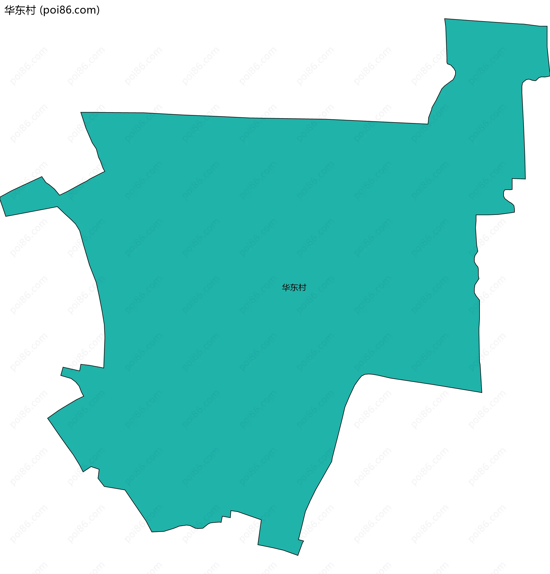 华东村边界地图