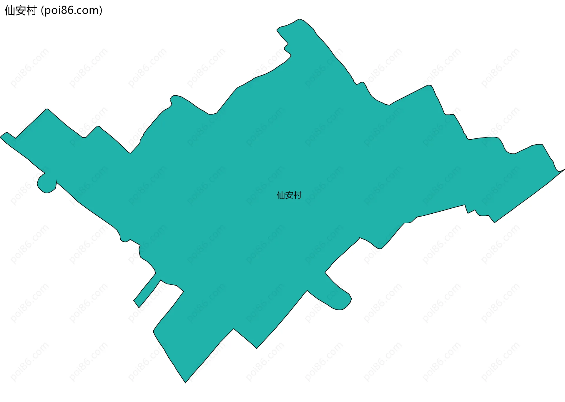 仙安村边界地图