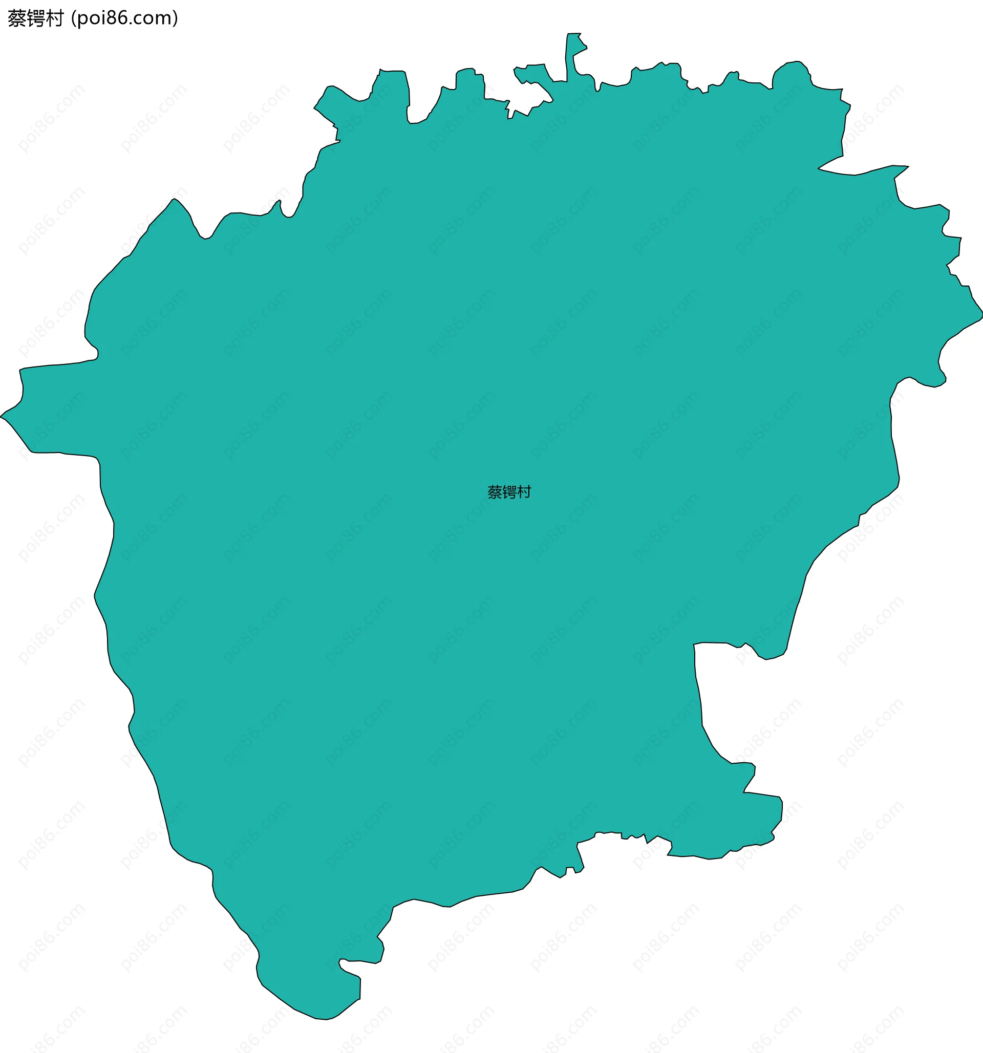 蔡锷村边界地图