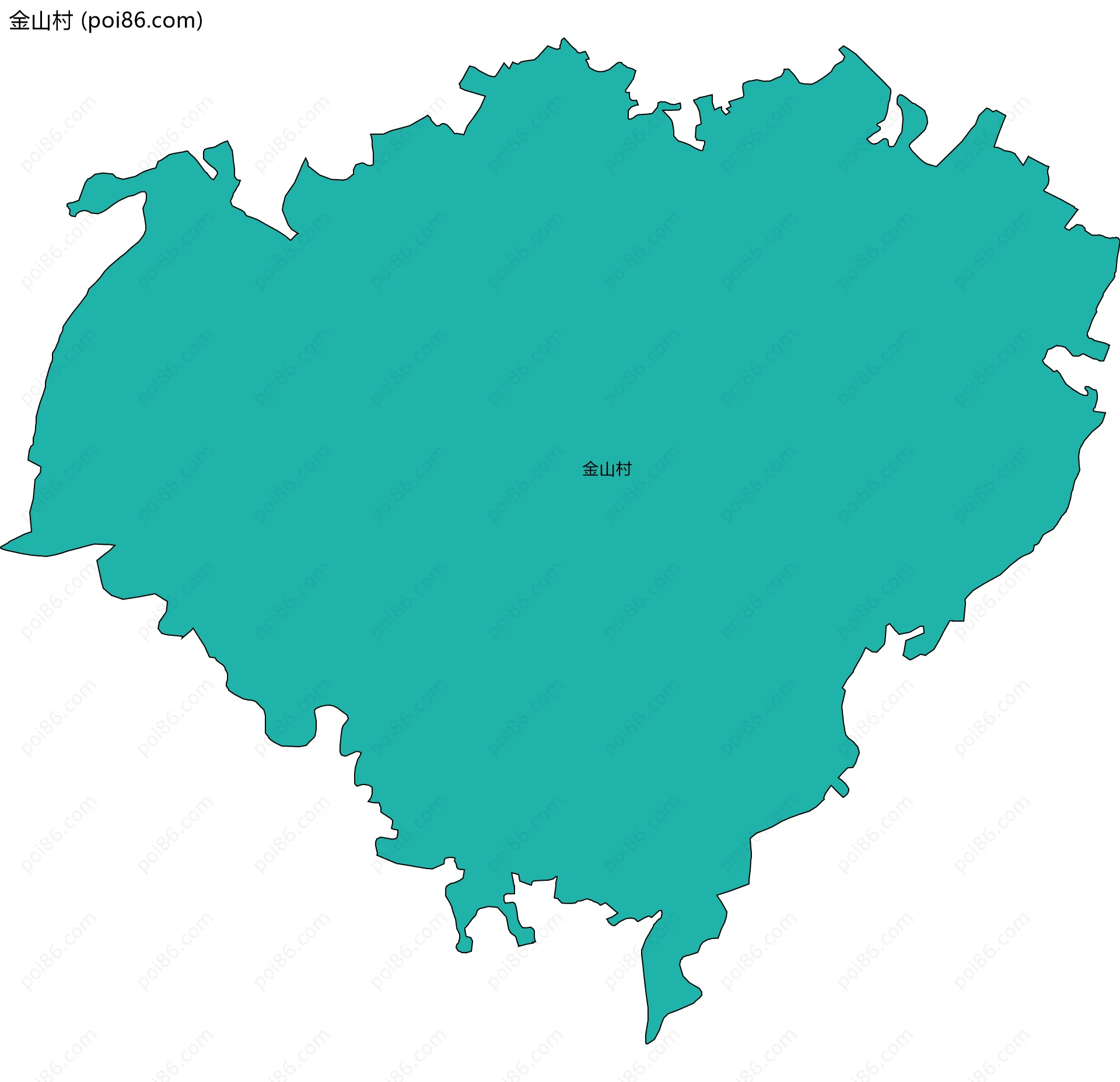 金山村边界地图