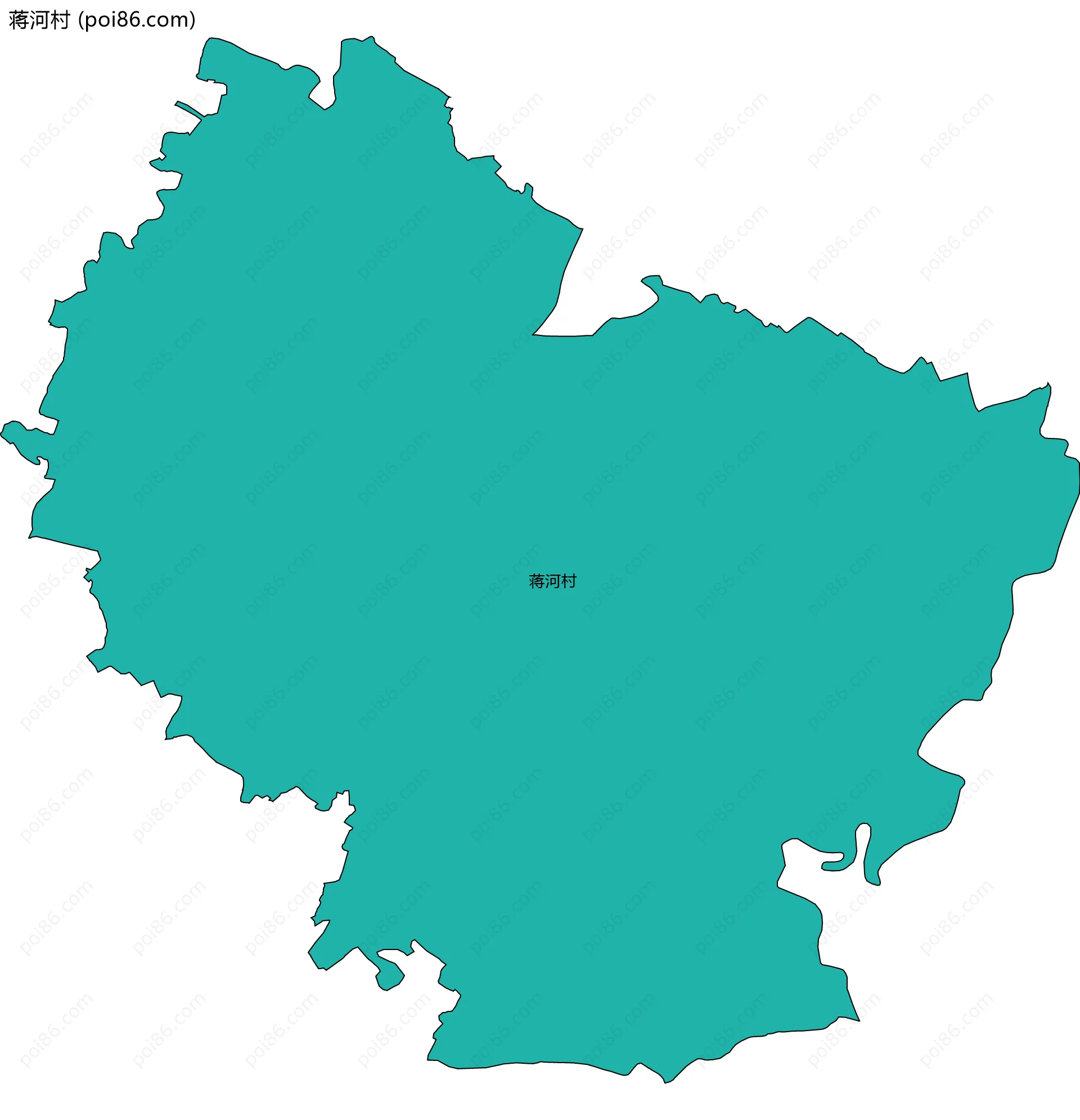 蒋河村边界地图