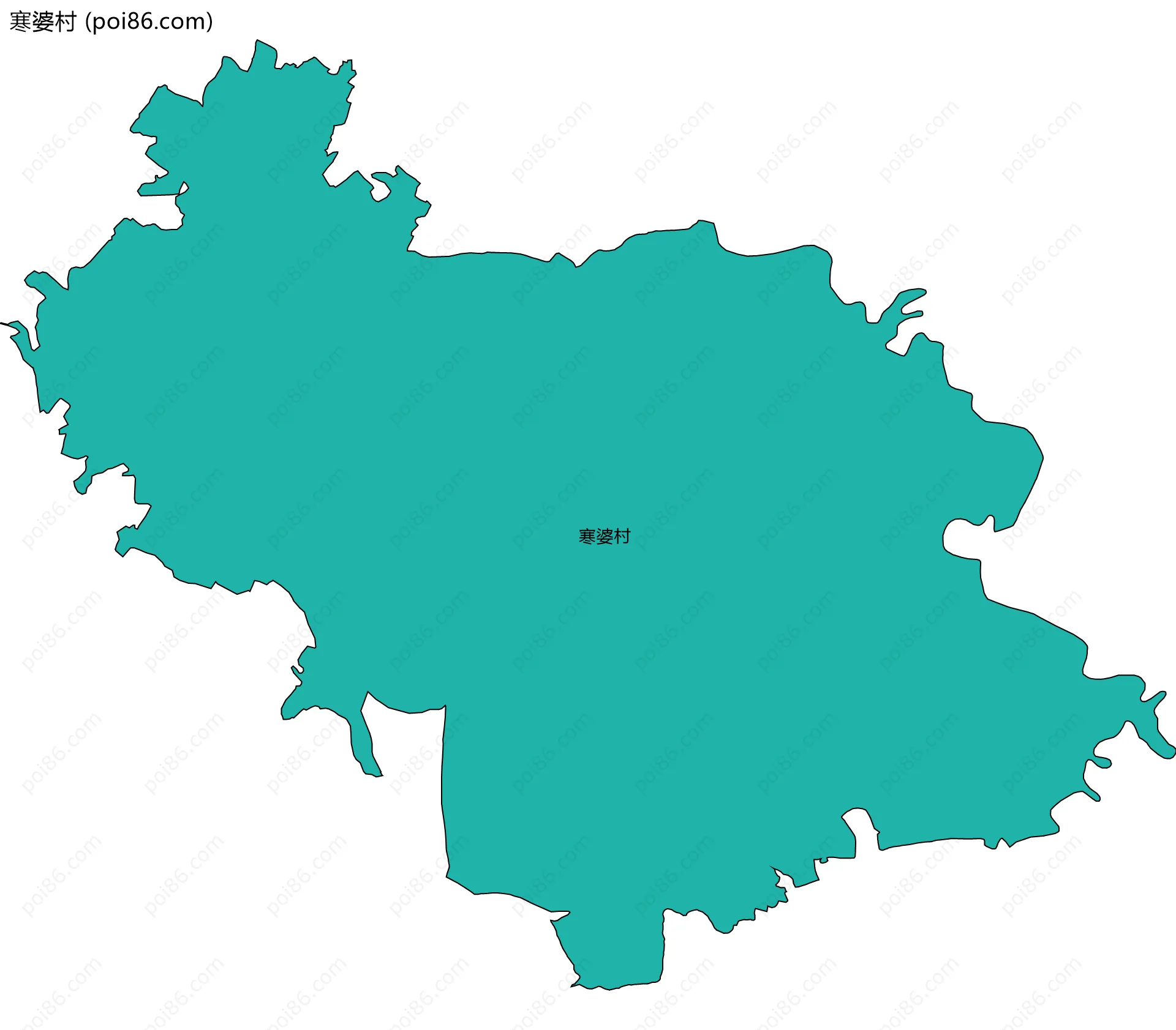 寒婆村边界地图