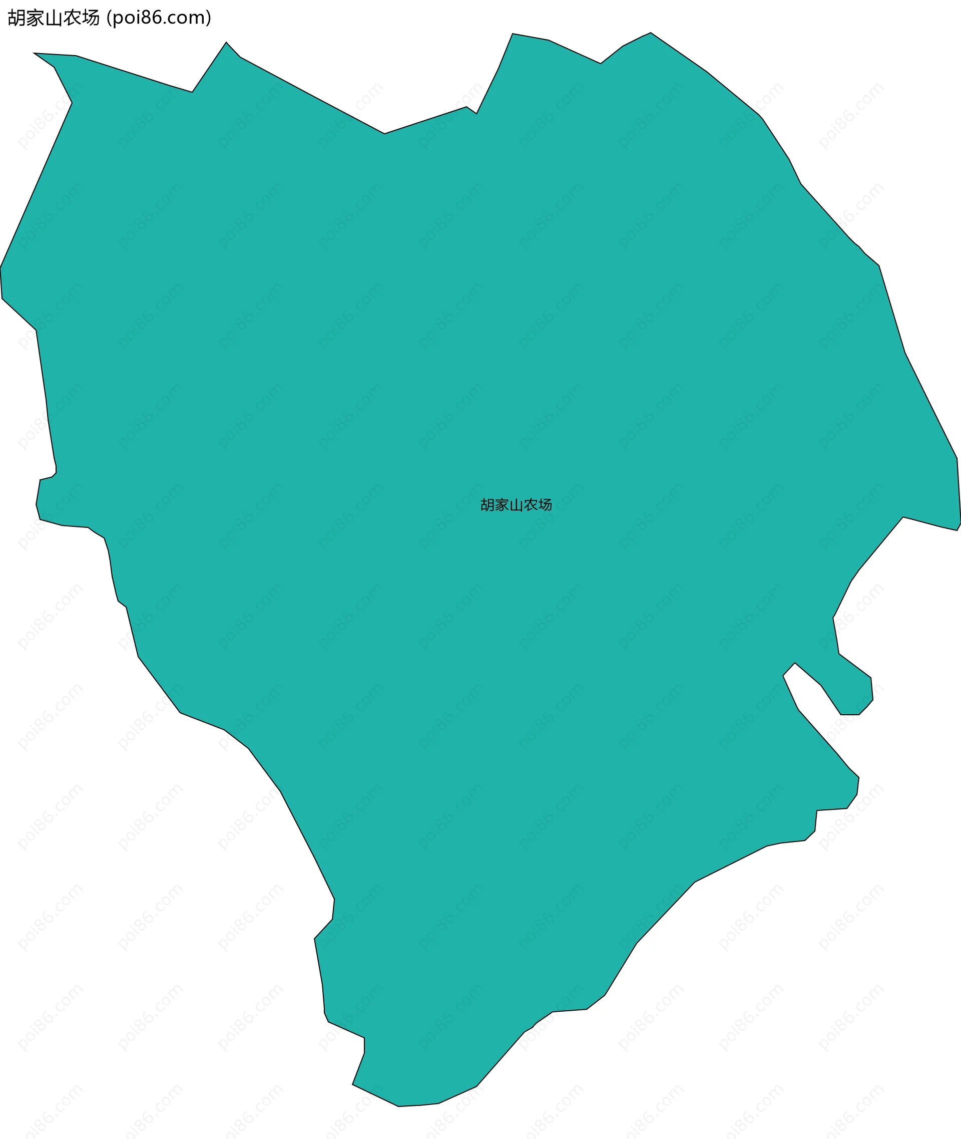 胡家山农场边界地图