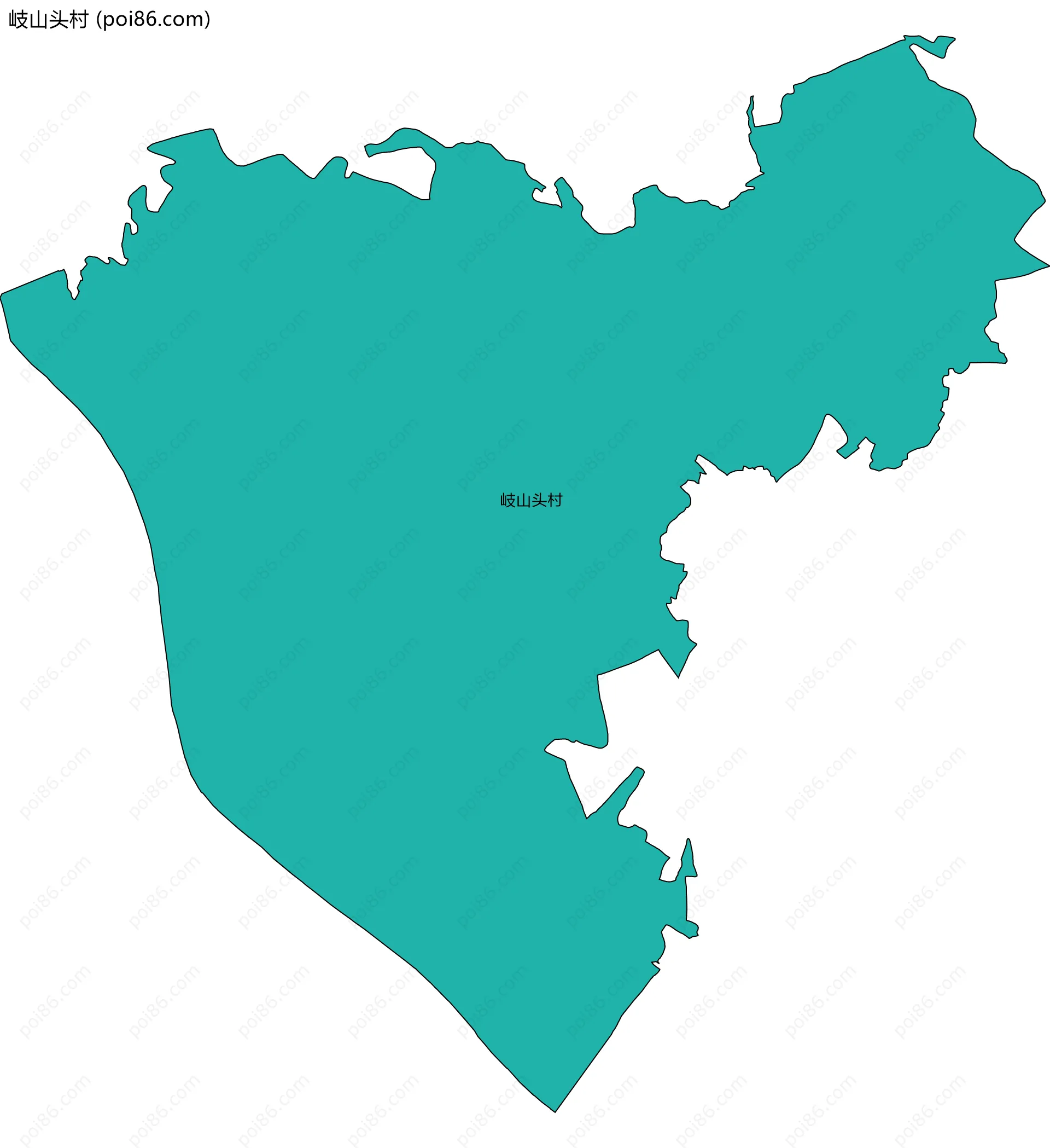 岐山头村边界地图