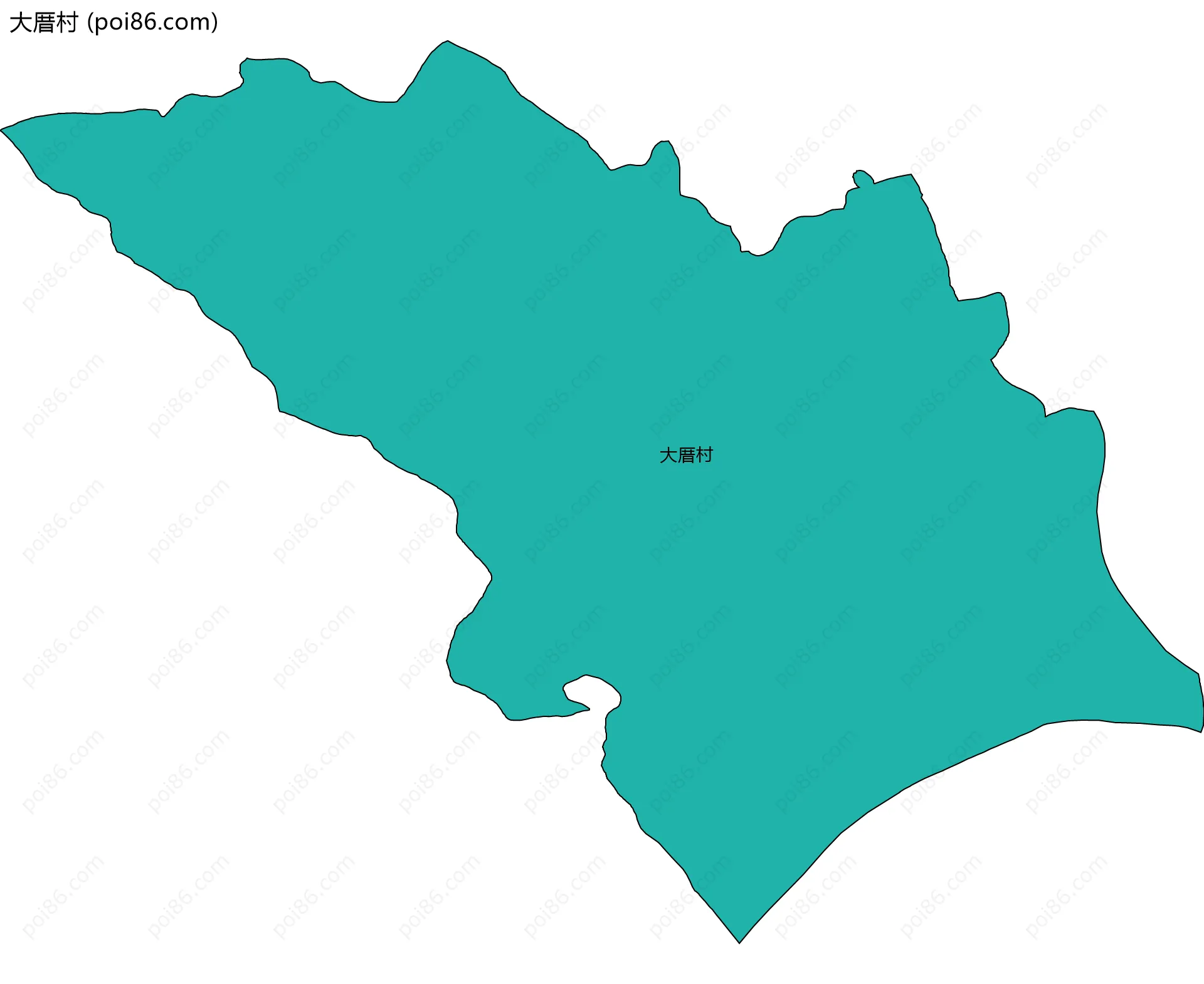 大厝村边界地图