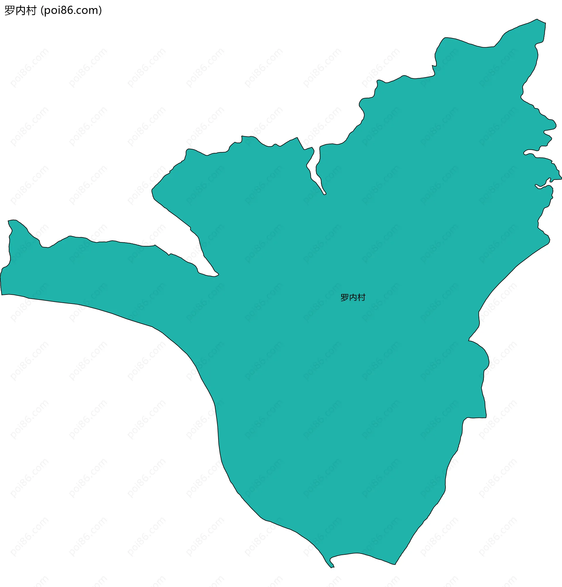 罗内村边界地图