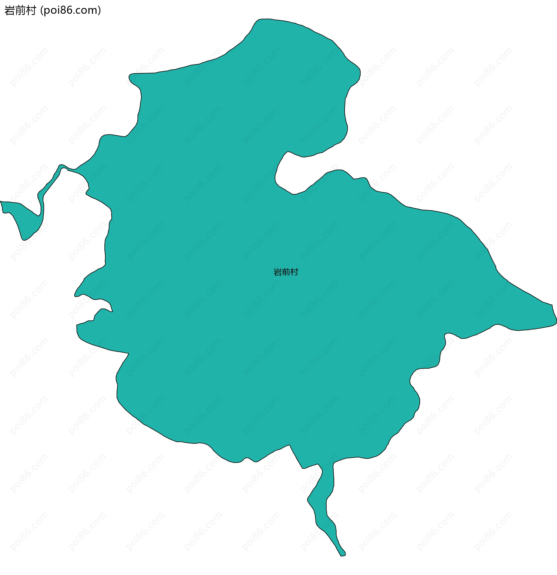 岩前村边界地图