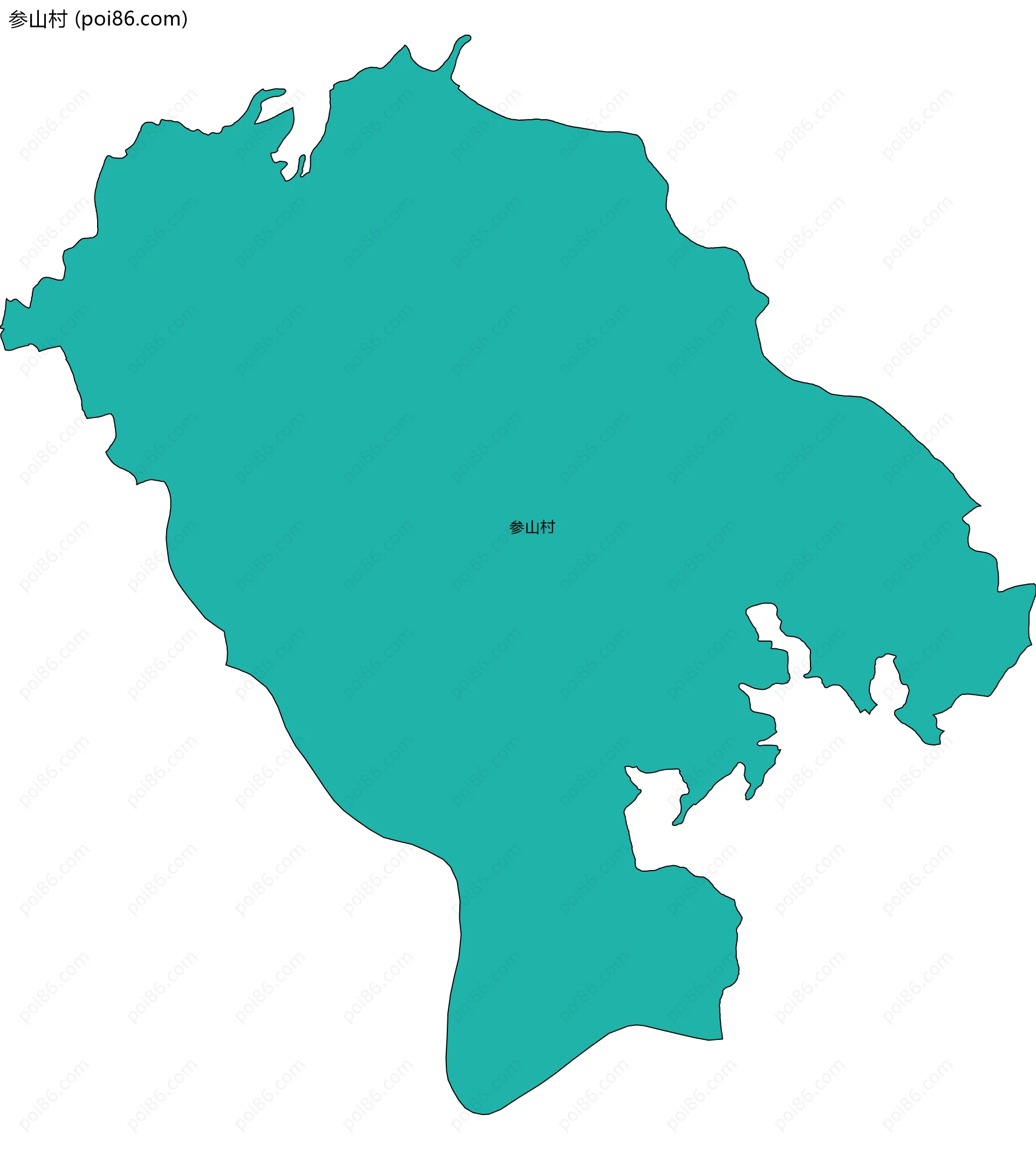 参山村边界地图