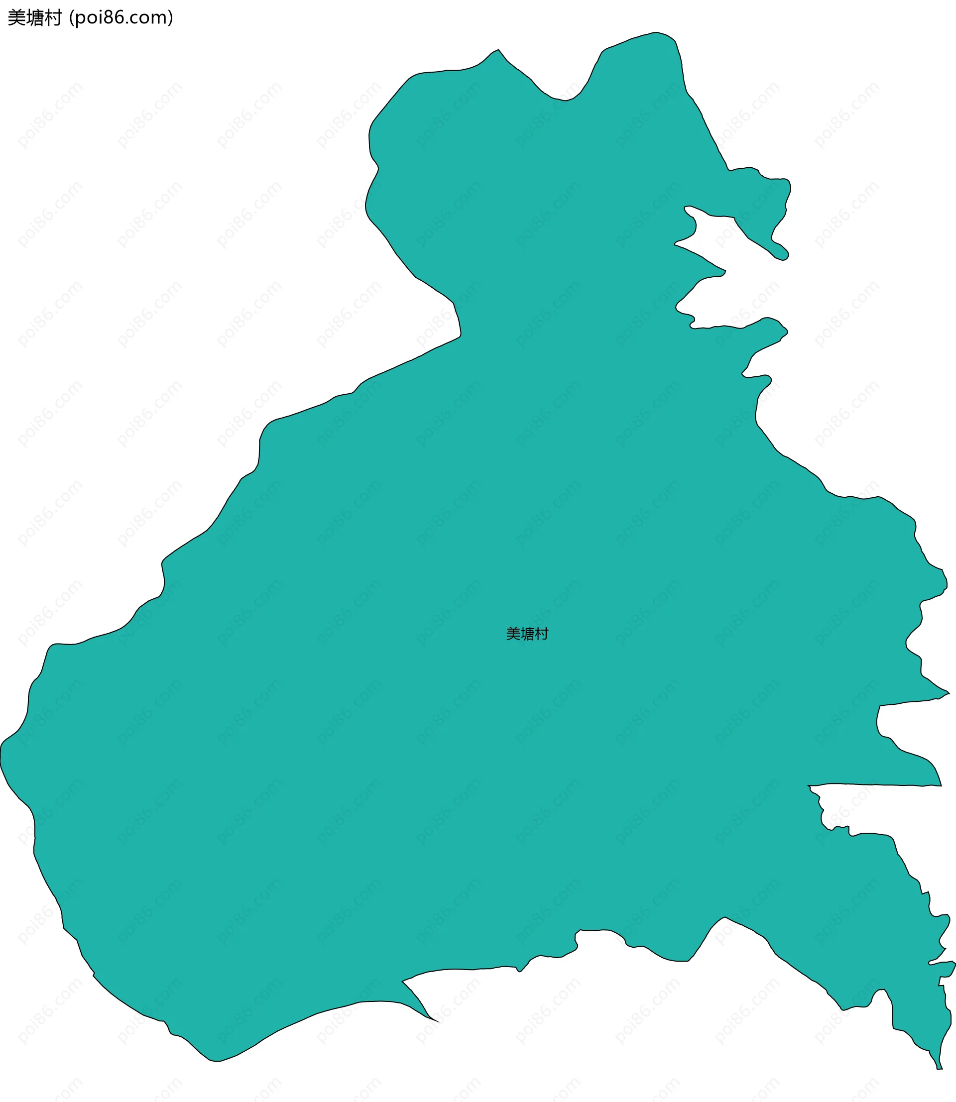 美塘村边界地图