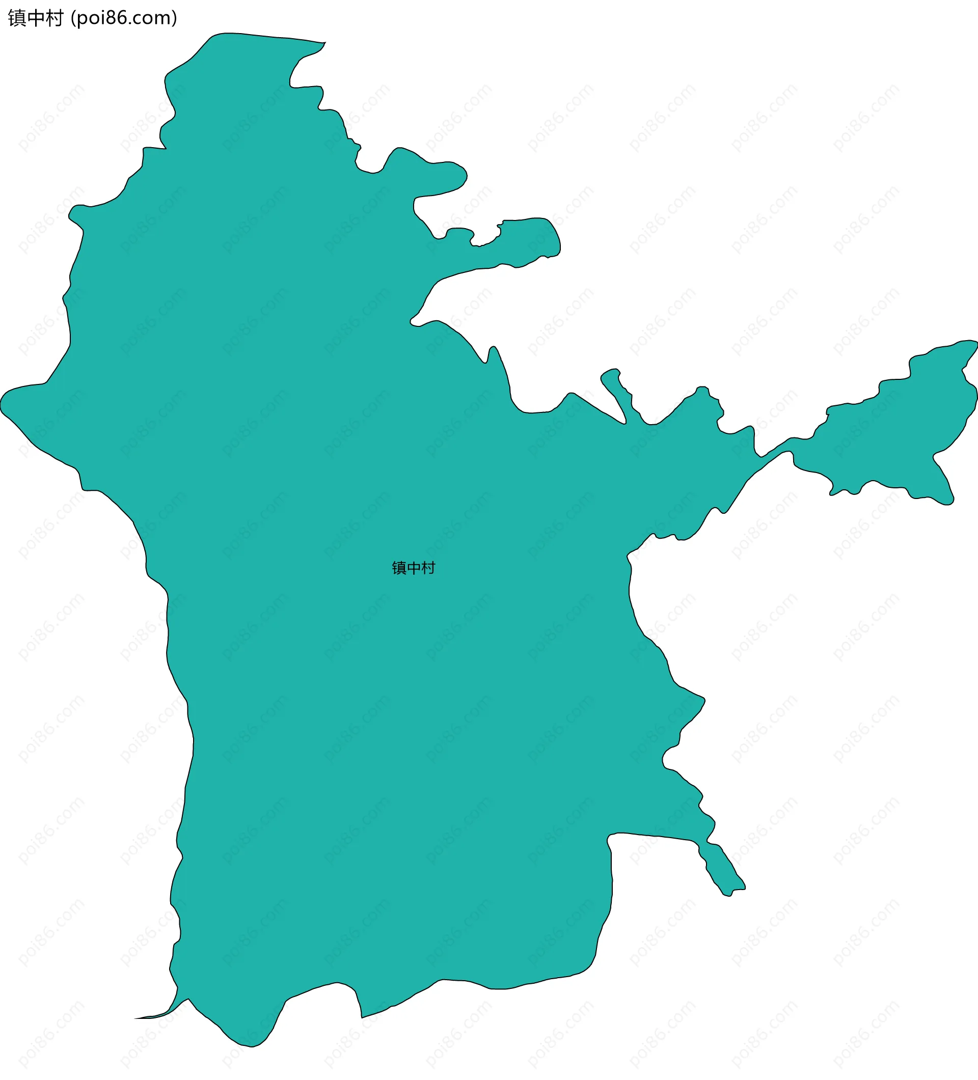 镇中村边界地图