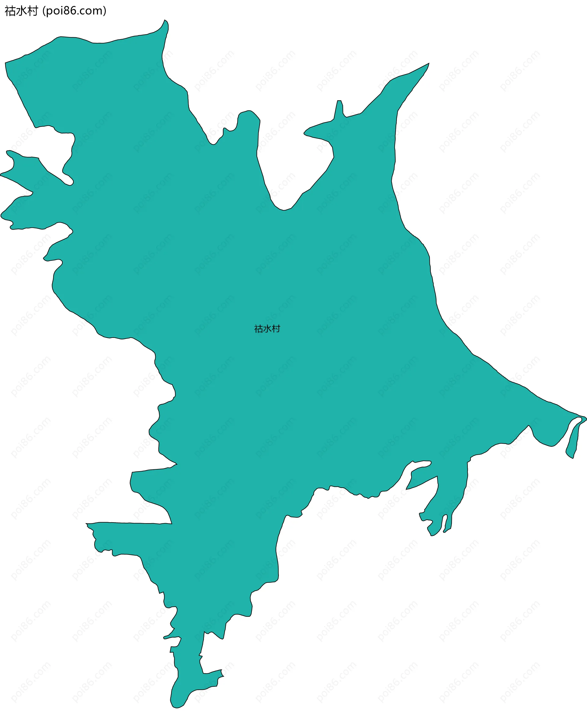 祜水村边界地图