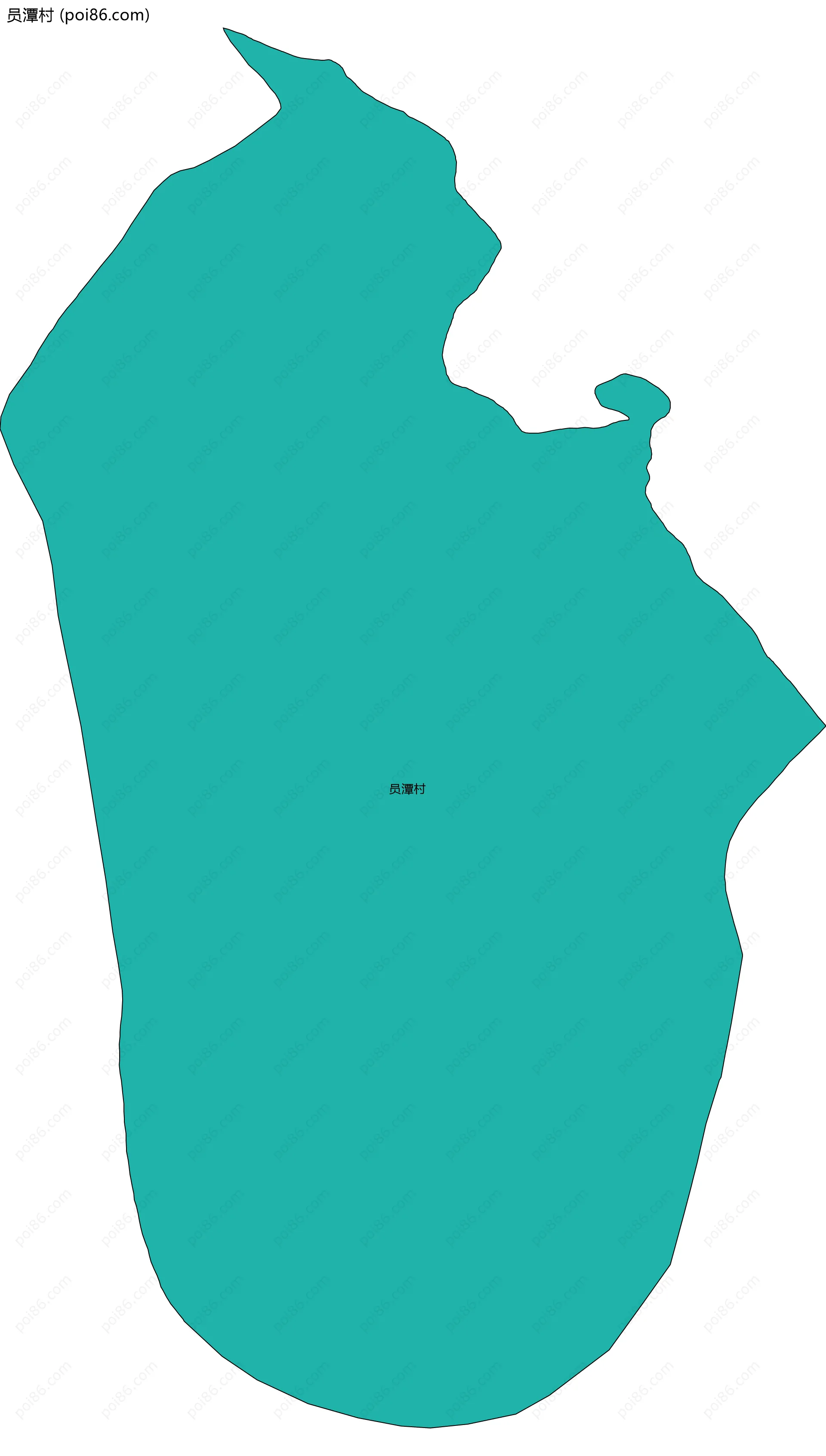 员潭村边界地图