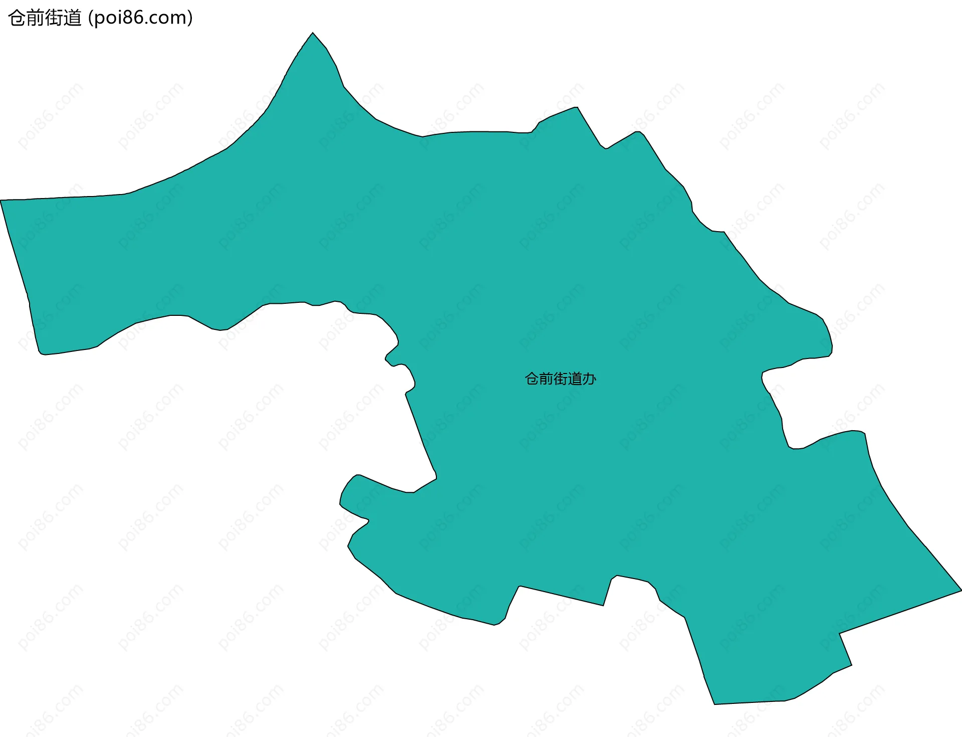 仓前街道边界地图(五级行政区划)