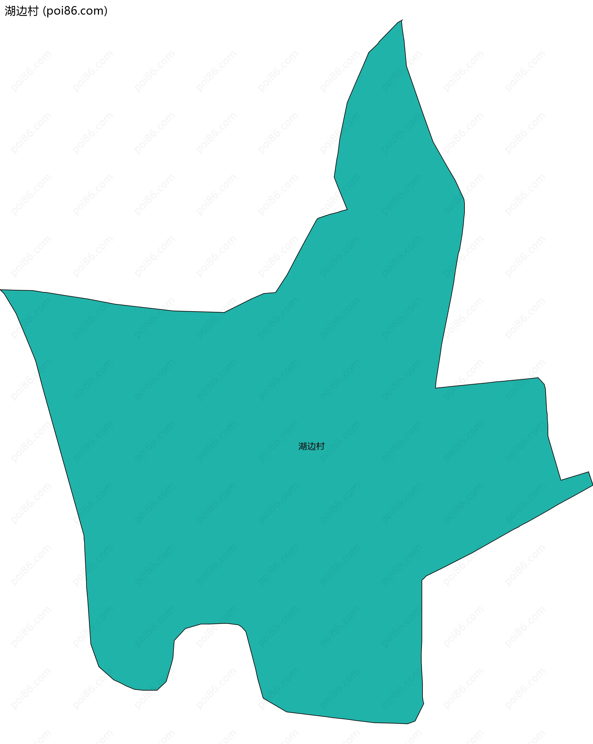 湖边村边界地图