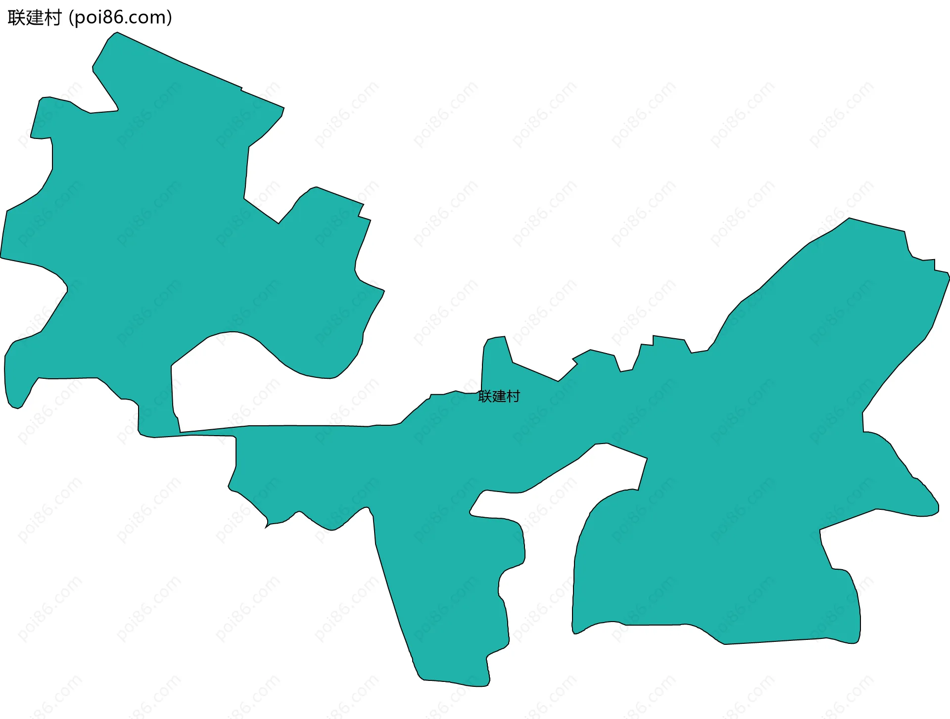 联建村边界地图